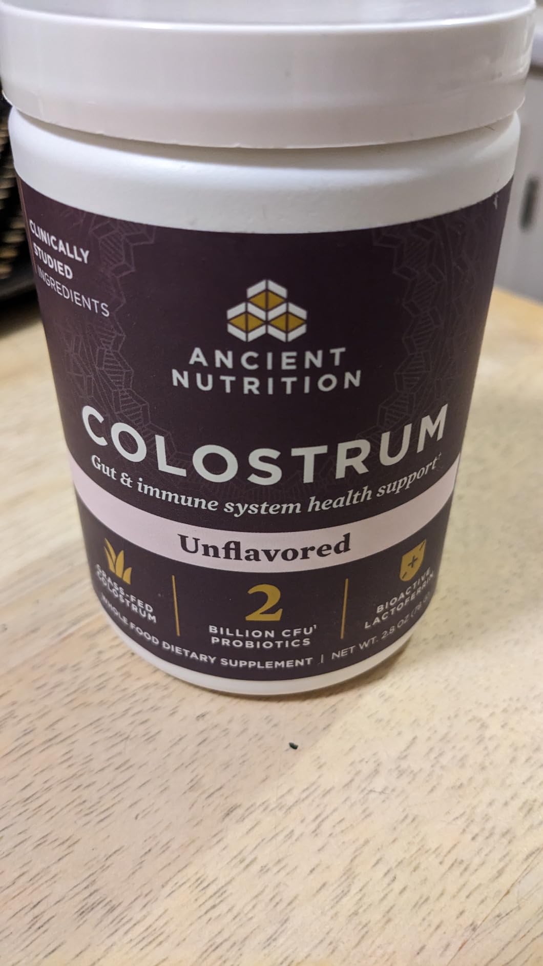 Ancient Nutrition Colostrum Superfood Powder, Grass Fed Bovine Colostrum, Supports Healthy Gut Microbiome and Immune System, Clinically Studied Lactoferrin & Probiotics, Unflavored, 60 Servings customer photo 2