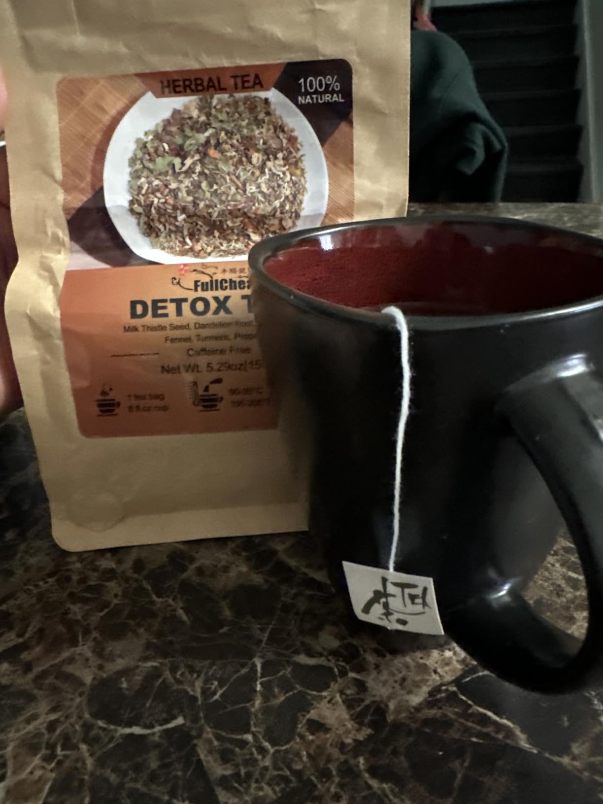 FullChea - Detox Tea Bags, 50 Teabags Liver Detox Tea, With Milk Thistle Seed, Dandelion Root, Licorice Root, Fennel, Turmeric, Peppermint - Liver Cleansing and Support customer photo 2