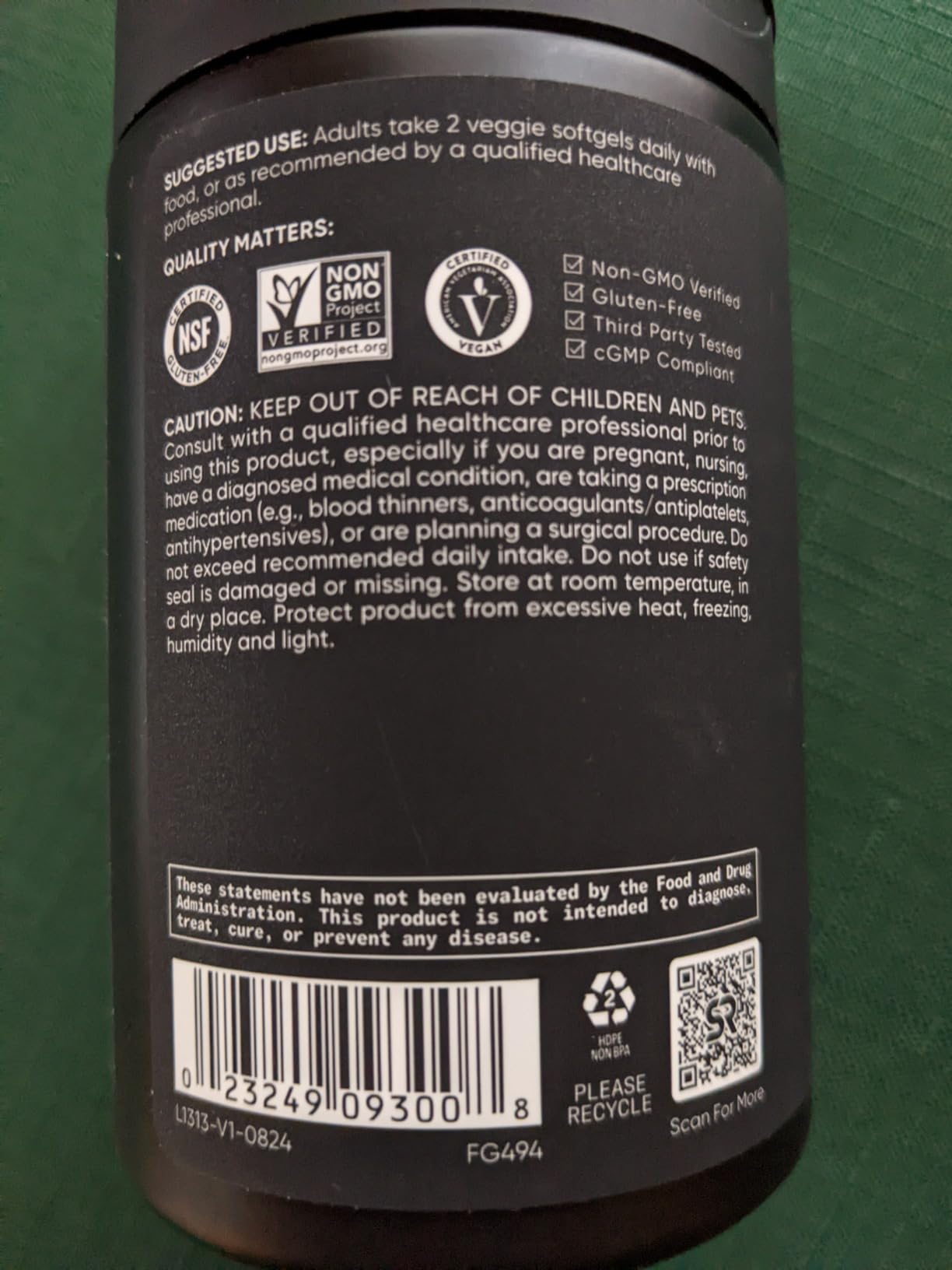 Sports Research Vegan Omega 3-6-7-9 - 1200 mg of Multi-Spectrum Omega Fatty Acids Certified Non-GMO Formula with Sea Buckthorn & Borage Oil - 90 Veggie Softgels customer photo 2