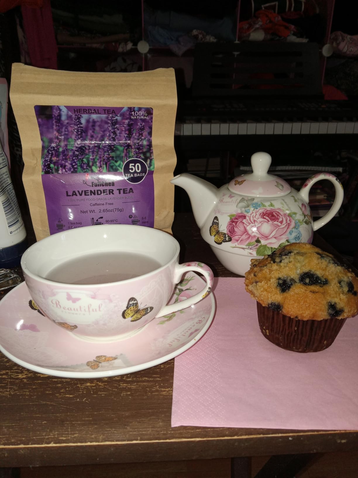 FullChea - Lavender Tea Bags, 50 Teabags - Pure Lavender Flowers for Relaxation - Caffeine-Free Floral Tea for Sleep & Wellness customer photo 1