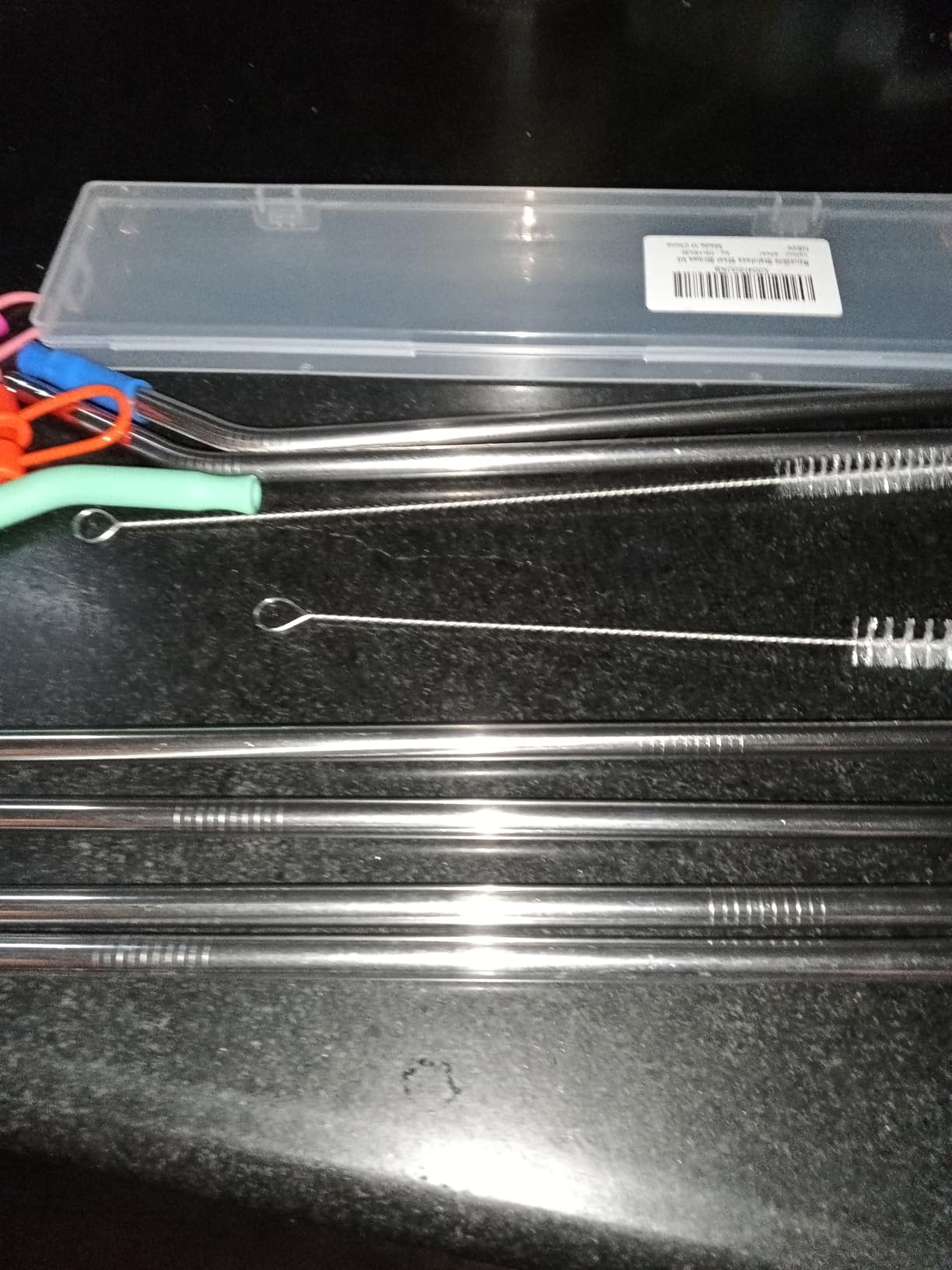 Reusable Stainless Steel Straws Set 6 PCS with 6 Silicone Tips, 2 Straw Brush, 1 Storage Case, Different Sizes of Metal Straws Reusable, Suitable for 14, 20, 30 oz Cups Tumbler, for Hot/Cold Drinks customer photo 2