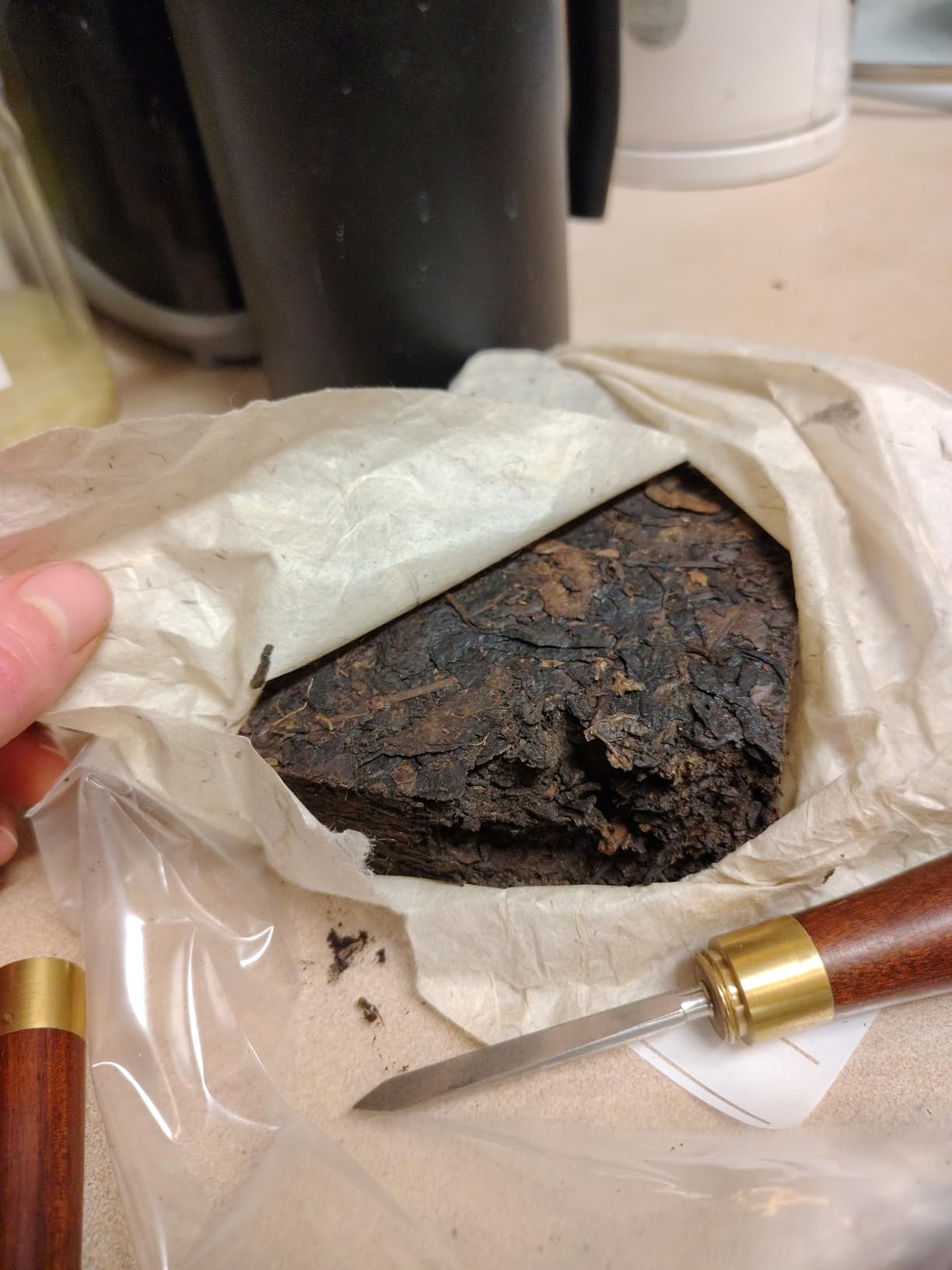Yuexi Ripe Puerh Tea Brick Premium Pu-erh Tea Aged 10 Years Fermented Pu Erh Tea Cake Yunnan Puer Black Tea 500g customer photo 1