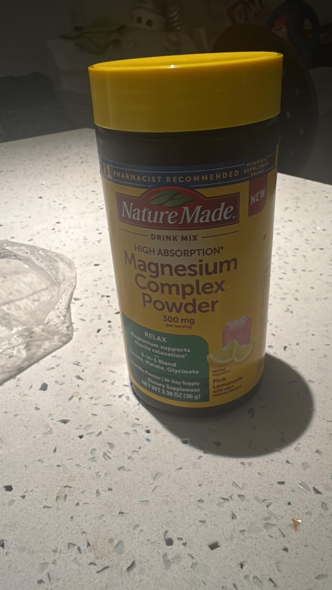 Nature Made High Absorption Magnesium Complex Drink Mix Powder, Magnesium Citrate, Glycinate & Malate 3-in-1 Blend, Pink Lemonade Flavor, 96 g, 30 Day Supply customer photo 1
