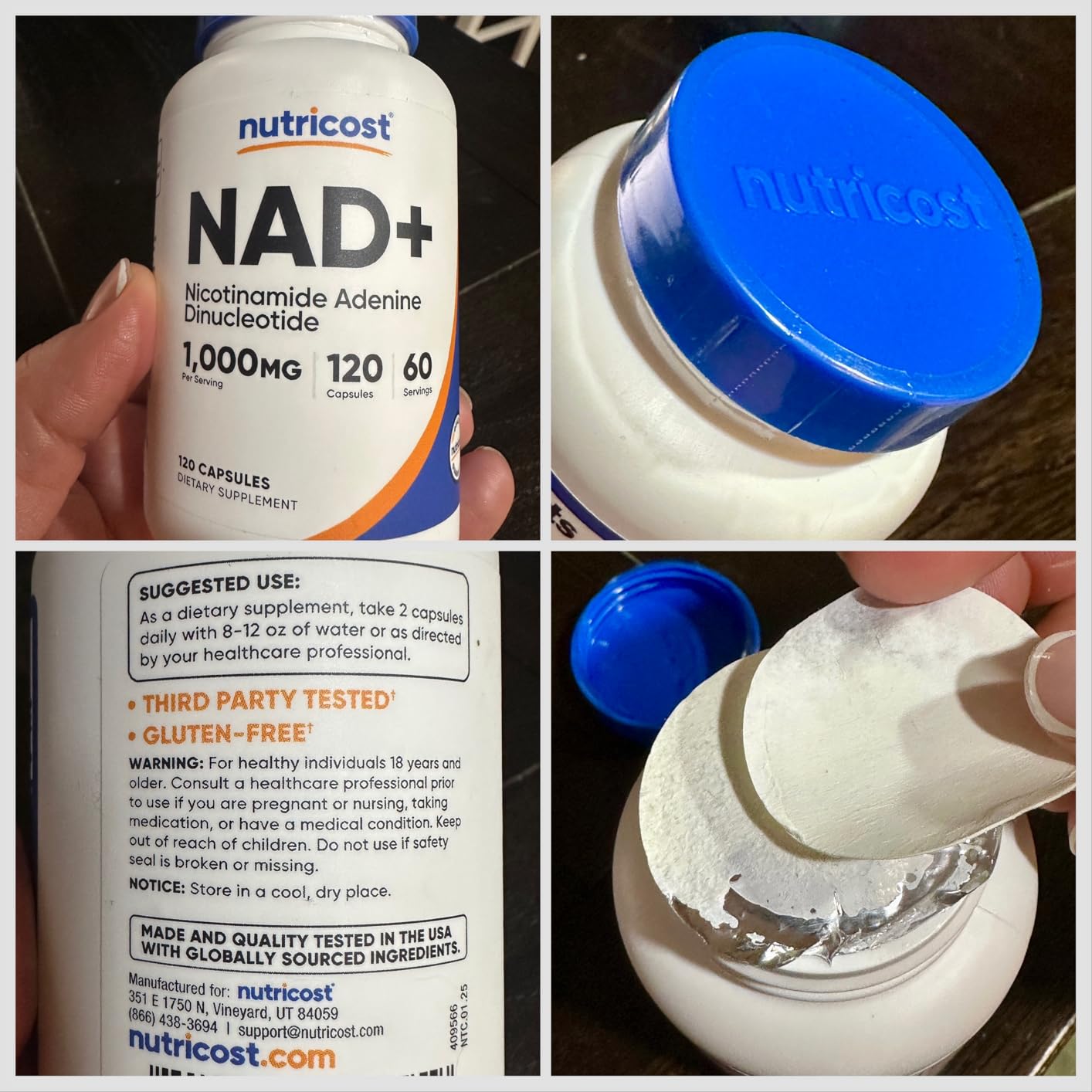 Nutricost NAD+ Supplement 1,000mg per Serving, 120 Capsules (Nicotinamide Adenine Dinucleotide) - 60 Servings, Gluten-Free, Vegan customer photo 1