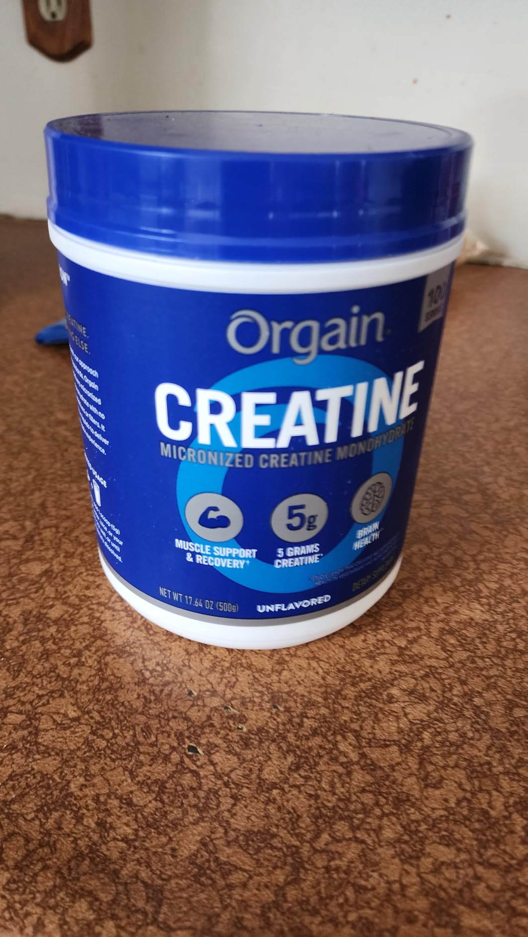 Orgain Creatine Monohydrate Micronized Powder, 100 Servings, Unflavored, Supports Muscle Growth, Post Workout Recovery and Brain Health, No Artificial Additives customer photo 1