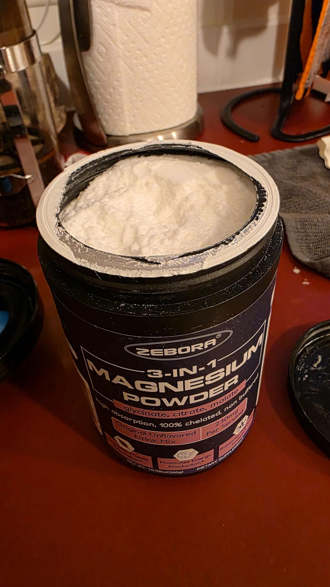 ZEBORA Magnesium Powder for Sleep, Chelated Magnesium Complex Supplement with Glycinate, Citrate and Malate, Unflavored Drink Mix with Electrolytes for Muscle & Brain Health, Vegan, Non-GMO, 10.58oz customer photo 2