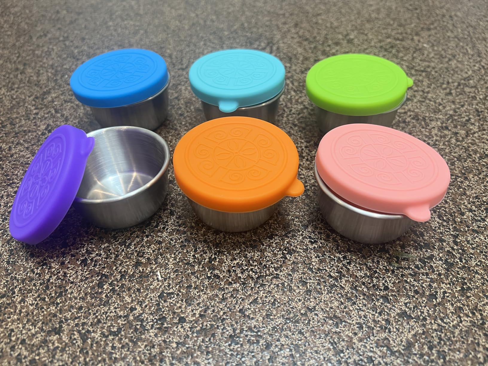 Qukaka 6x2.7 Oz Salad Dressing Container to Go, Handy Leakproof Stainless Steel Meal Prep Containers Reusable, Sauce Containers for Lunch Box, Picnics, Travel, Office and Kitchen Storage-Square customer photo 1