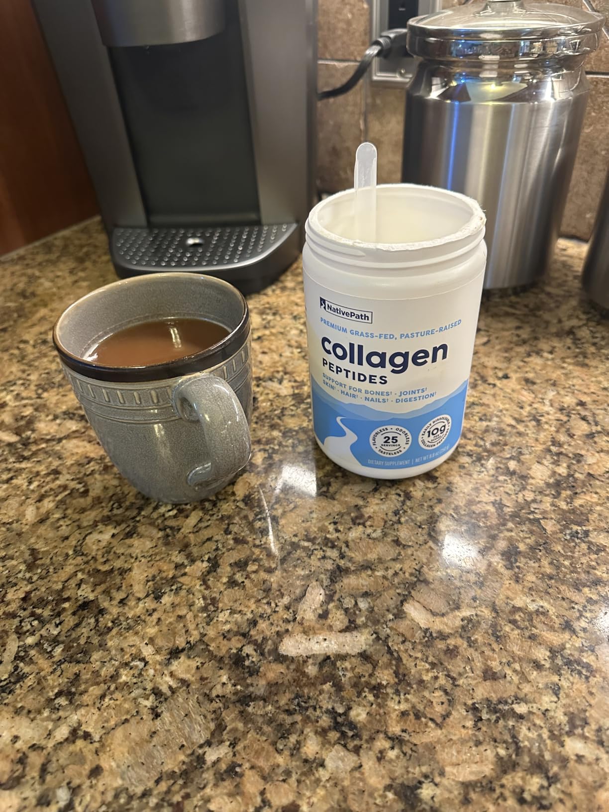 NativePath Collagen Peptides Protein - Hydrolyzed Type 1 & 3 Collagen Powder for Skin, Hair, Nails - 15.9 oz (45 Servings) customer photo 1