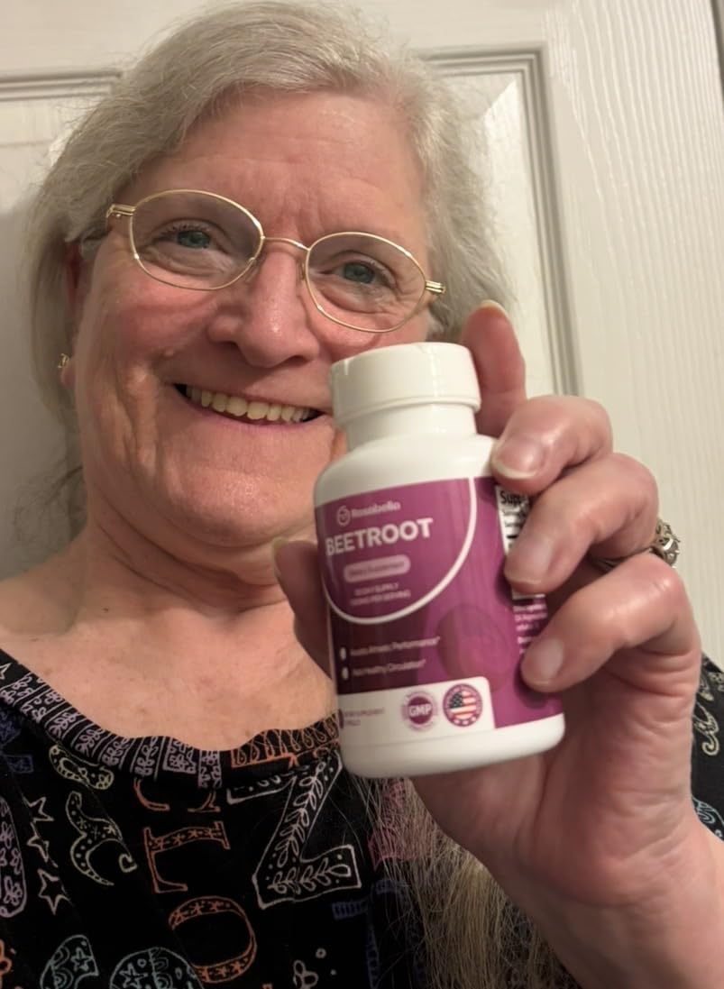 Rosabella Organic Beet Root Capsules - 1300mg Beet Root Powder Aids Healthy Circulation & Vitality, Non-GMO, Beet Root Supplement - 60 Capsules, 30-Day Supply customer photo 1