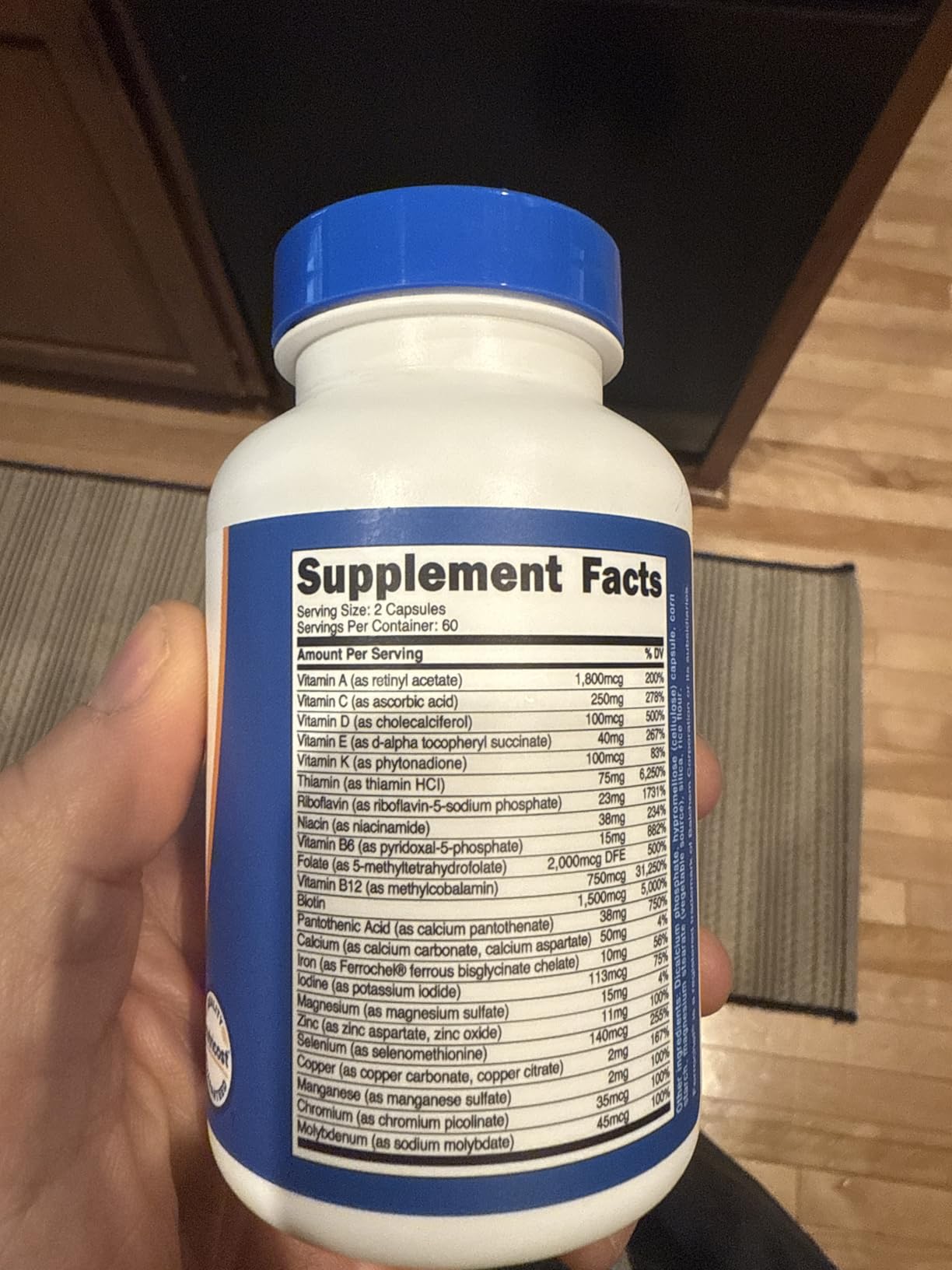 Nutricost Methylated Multivitamin 120 Capsules, 60 Servings - 23 Vitamin & Minerals Per Serving customer photo 2