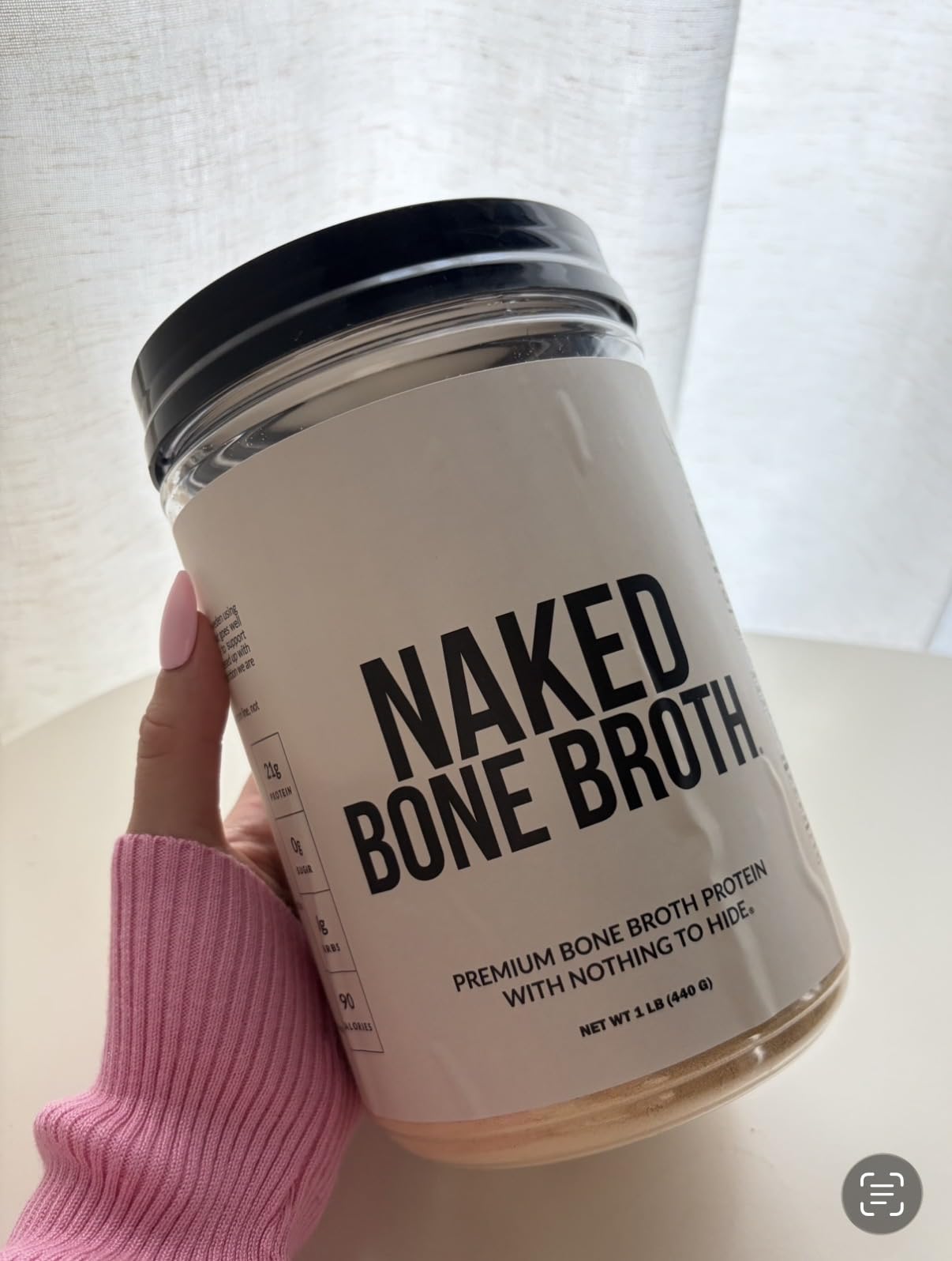 NAKED Bone Broth - Beef Bone Broth Protein Powder - 21G Protein, 17G Collagen - Gut Health and Joint Supplement - Unflavored - No GMO, Gluten-Free, Soy Free - 1LB customer photo 1