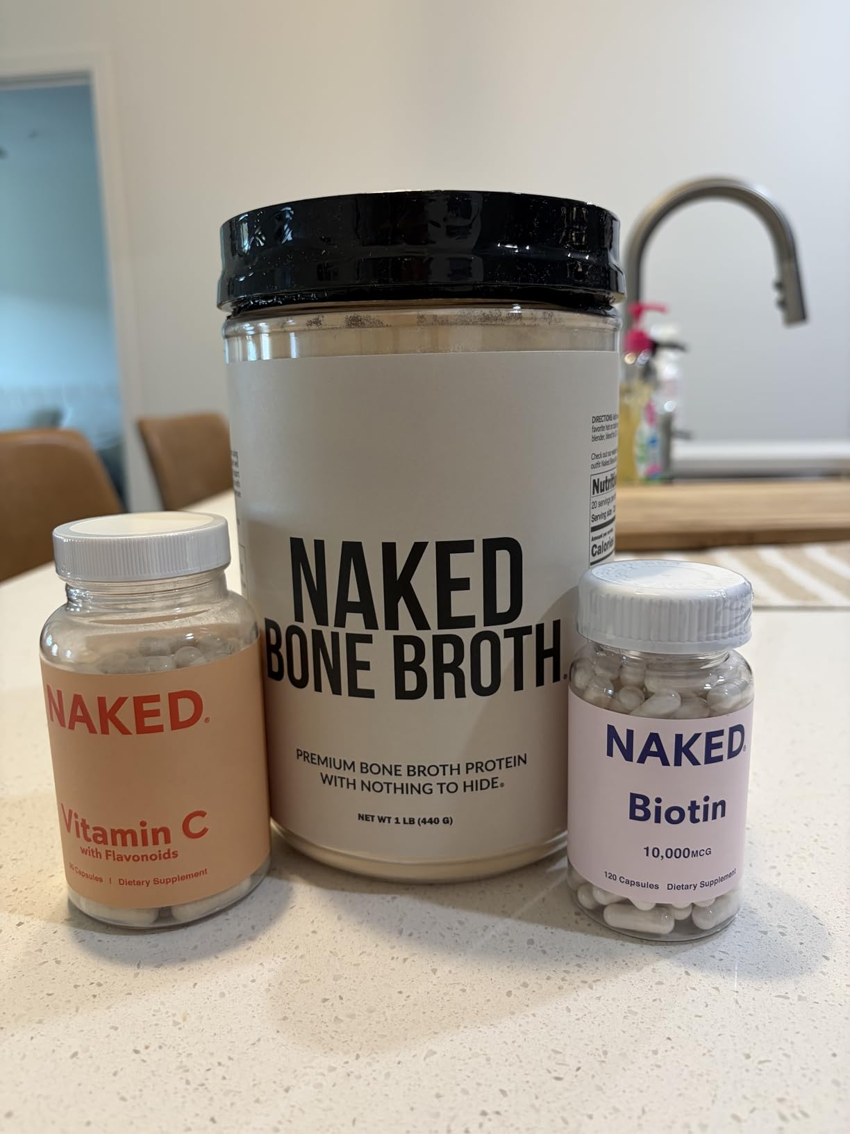 NAKED Bone Broth - Beef Bone Broth Protein Powder - 21G Protein, 17G Collagen - Gut Health and Joint Supplement - Unflavored - No GMO, Gluten-Free, Soy Free - 1LB customer photo 2