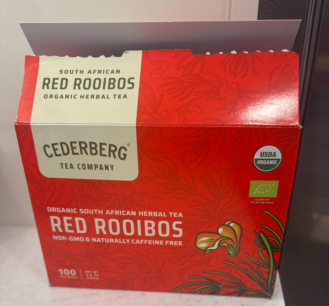Cederberg Tea Company Red Rooibos Tea Bags USDA Certified South African Organic Herbal Tea, Naturally Caffeine Free Tea, Non-GMO, Premium Leaf, Rich in Antioxidants, 30 Count customer photo 2
