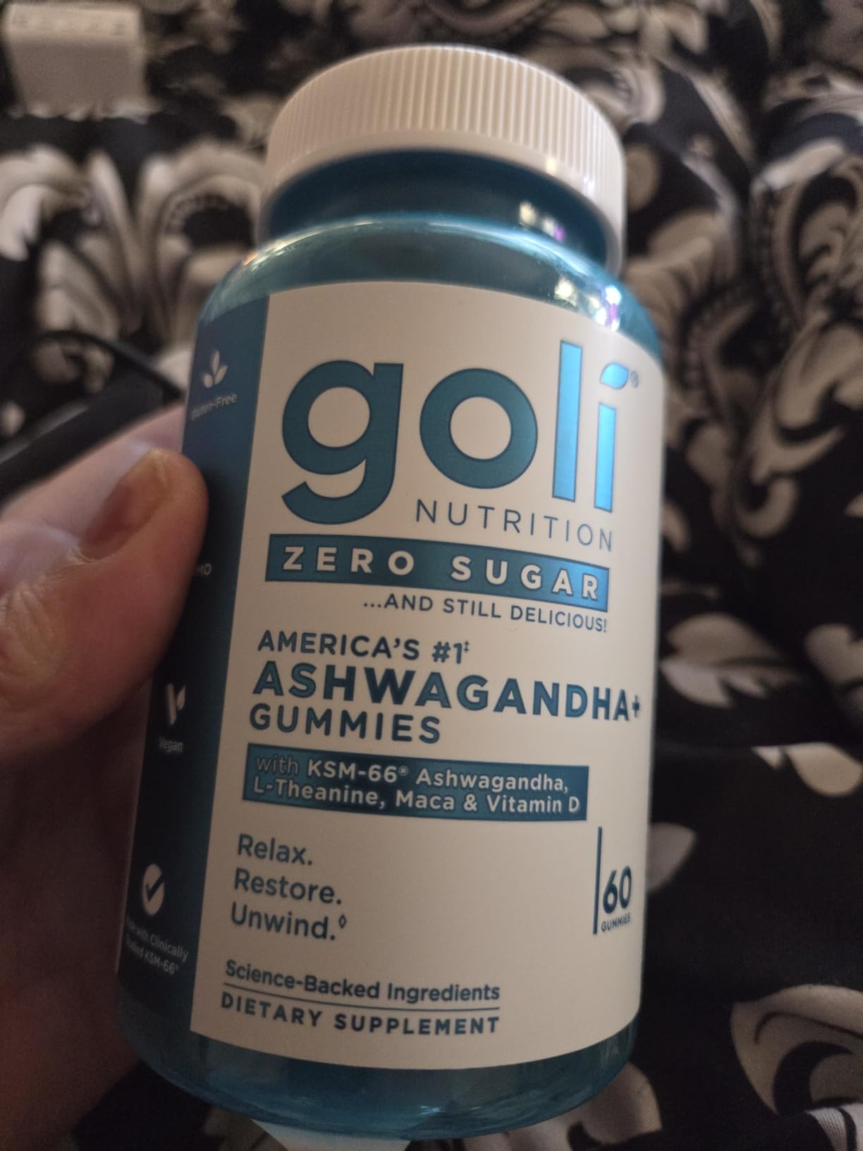 Goli Zero Sugar Ashwagandha Gummies with KSM-66, L-Theanine, Maca and Vitamin D - No Sugar Alcohols - Vegan, Keto-Friendly, Non-GMO customer photo 2