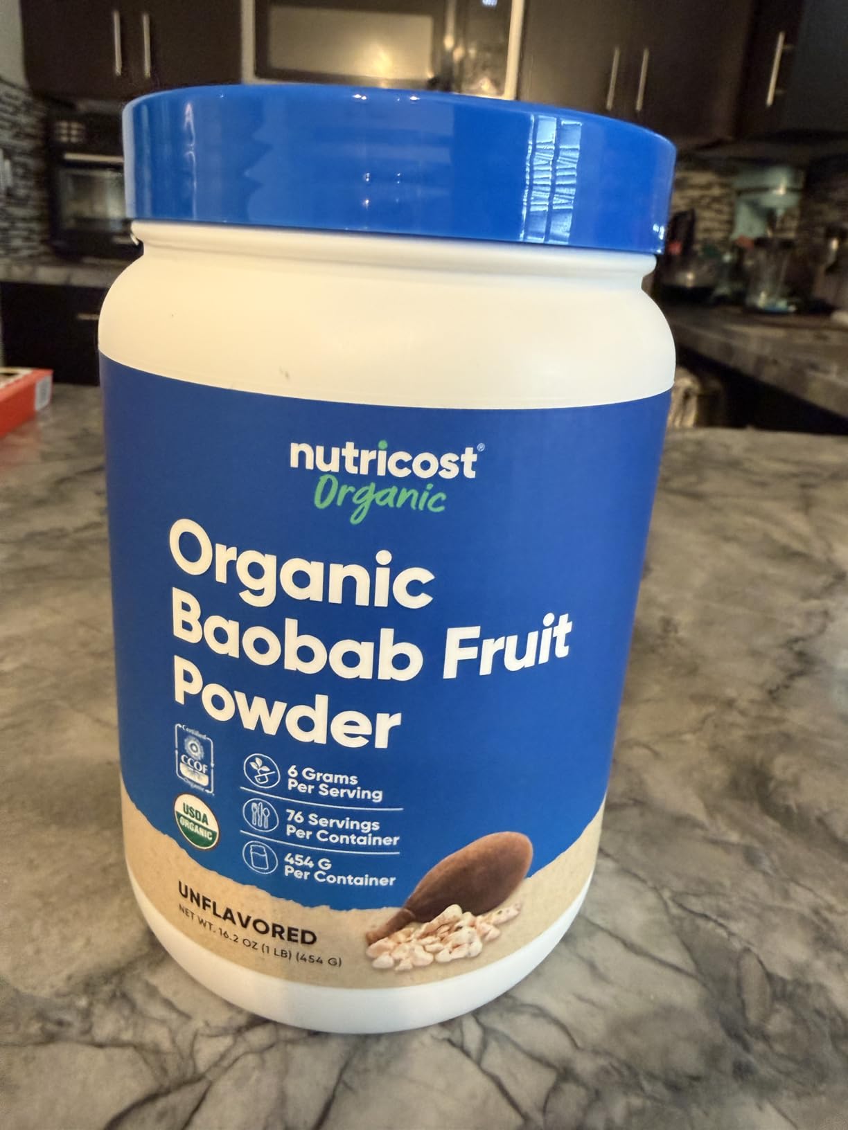 Nutricost Organic Baobab Fruit Powder Unflavored (1 LB) - Vegan, GMO-Free, Gluten Free customer photo 1