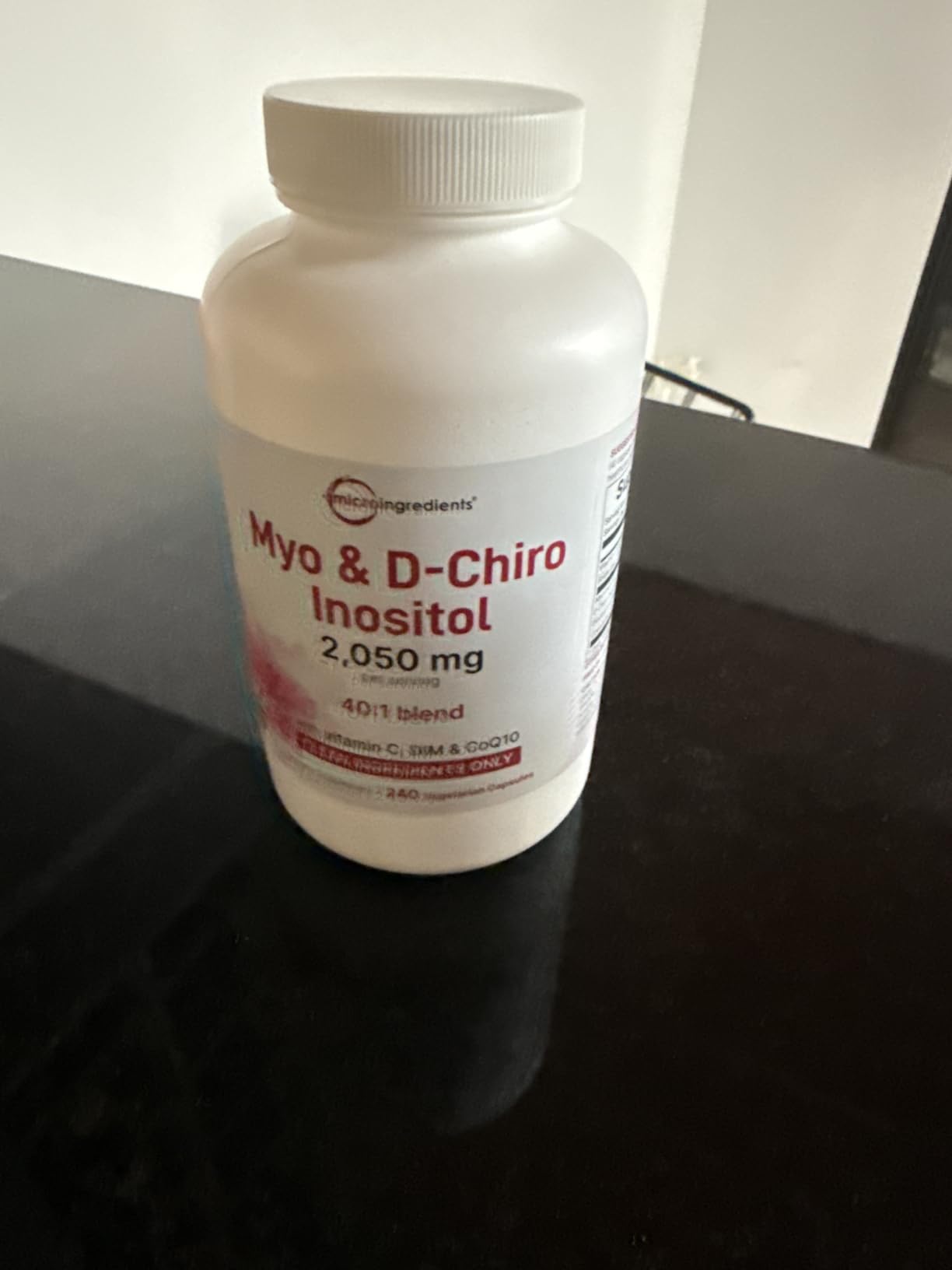 Myo-Inositol & D-Chiro Inositol 2,050mg | 240 Veggie Capsules + Vitamin C, Folate, DIM, & CoQ10 | Inositol Supplement for Women | 40:1 Ratio | Hormonal Balance & Ovarian Support | Filler Free customer photo 1