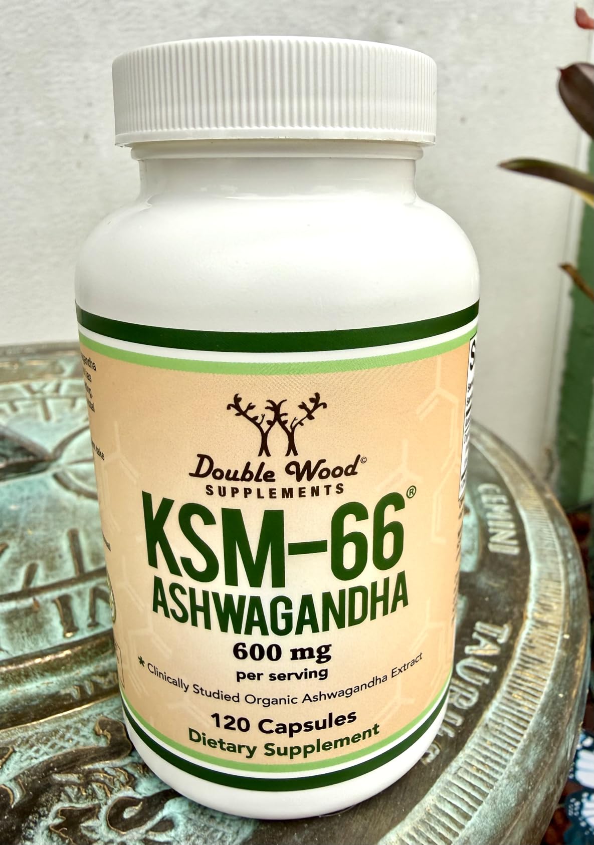 Double Wood Supplements Ashwagandha KSM 66 Organic and Clinically Studied Extract (600mg Per Serving, 120 Capsules, 60 Servings) Adaptogen Cortisol Manager for Women and Men customer photo 2