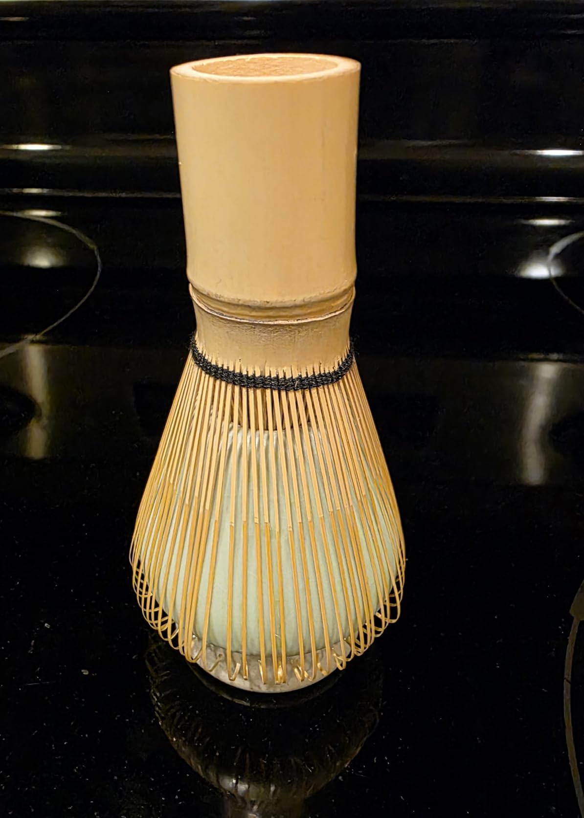 Ceramic Matcha Whisk Holder & Stand for Bamboo Chasen - Shape Keeper, Fast Drying Rack Prevents Warping, Dishwasher Safe Tea Whisk Holder for Matcha Tools, Light Green customer photo 1