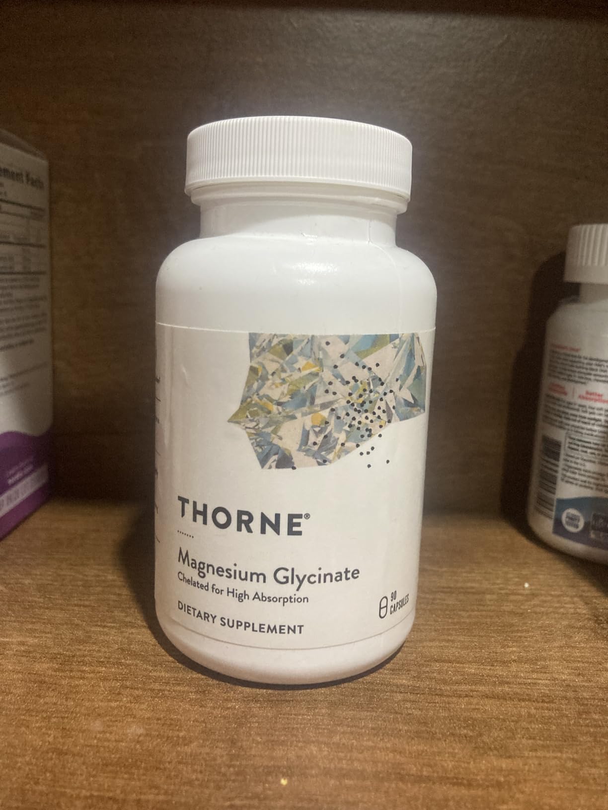 THORNE - Magnesium Glycinate - Supports Restful Sleep, Muscle Relaxation, Heart Health & Metabolism - Chelated Magnesium Capsules - Third-Party Certified - Gluten, Dairy & Soy-Free - 90 Servings customer photo 1