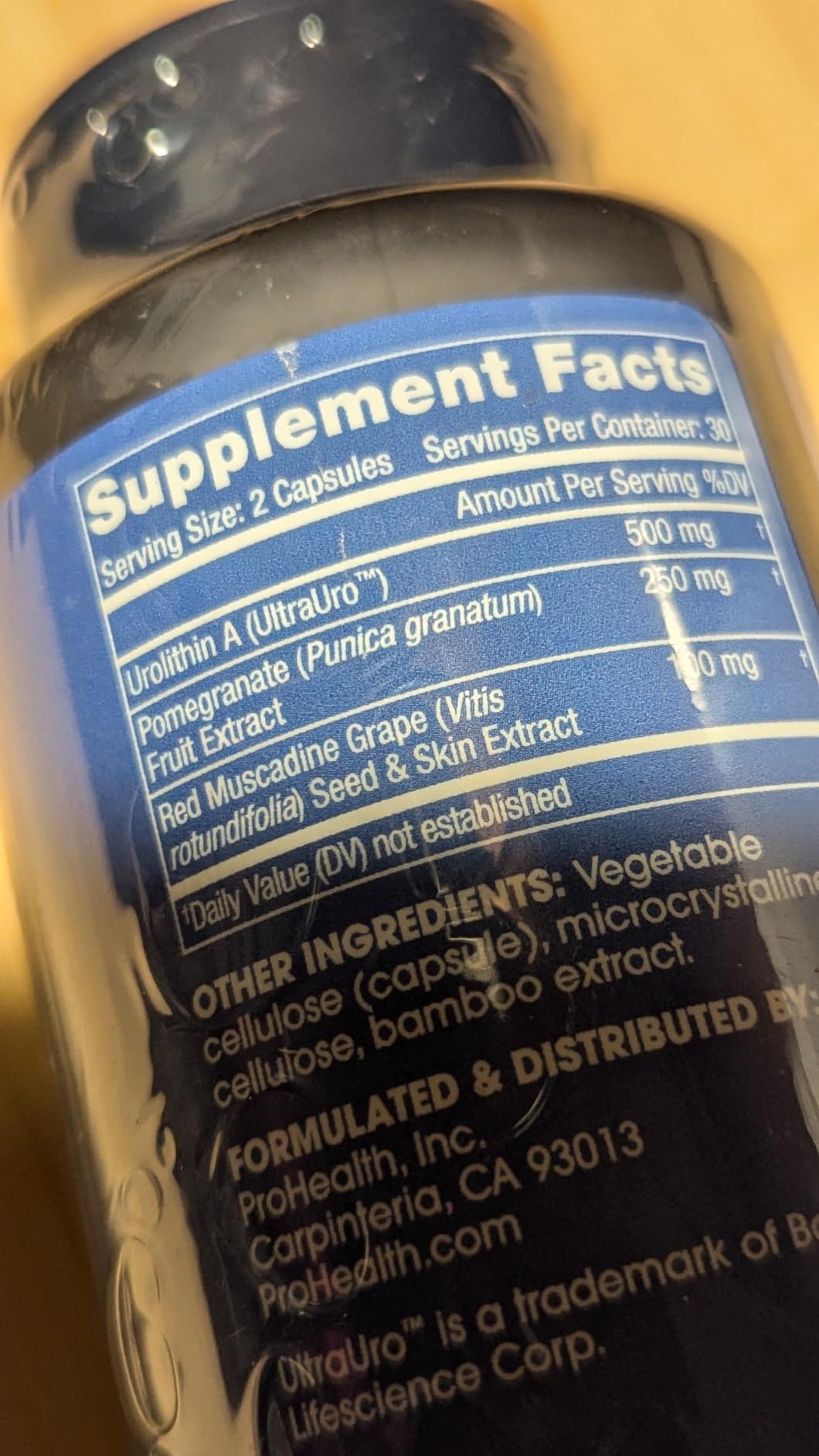 ProHealth Full Spectrum Urolithin A | 60 Capsules | Cellular Support for Healthy Aging | with Pomegranate & Red Grape Extracts | Ultra-Pure, Triple Lab-Tested | Manufactured in the USA customer photo 2