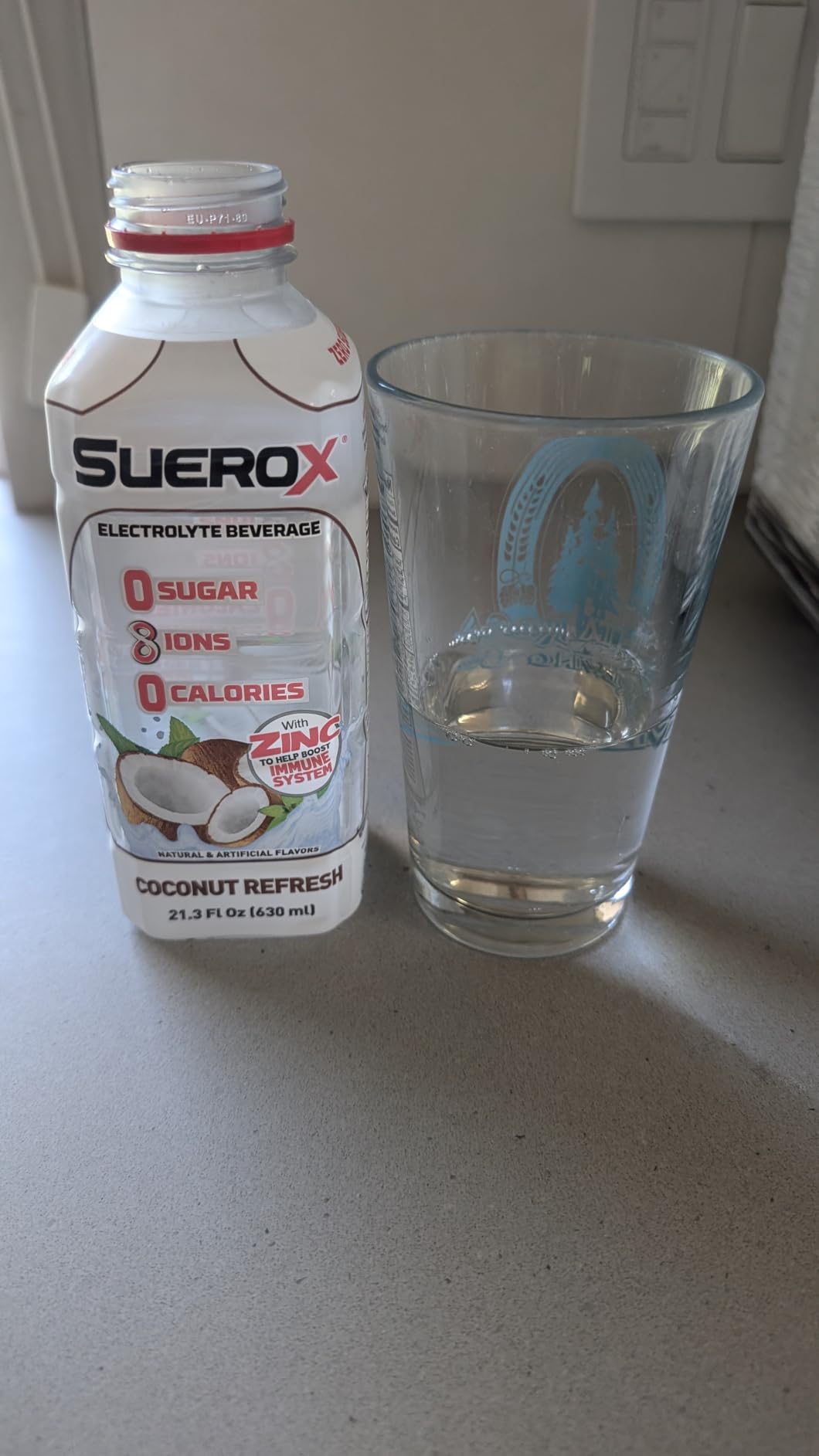 SueroX Sugar Free Sports Drink for Hydration and Recovery, Electrolyte Hydration Drink with 8 Ions, Zero Calorie Sports Drinks, Coconut Refresh, 21.3 Fl Oz, 6 Count customer photo 1