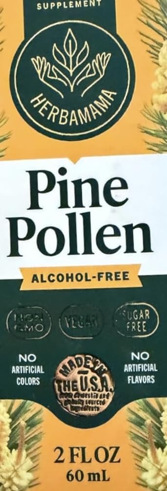 HERBAMAMA Pine Pollen Tincture - Vegan Immune Support with Pine Pollen Extract Drops - Non-GMO, Alcohol & Sugar-Free Liquid Supplement, 56-Day Supply customer photo 2