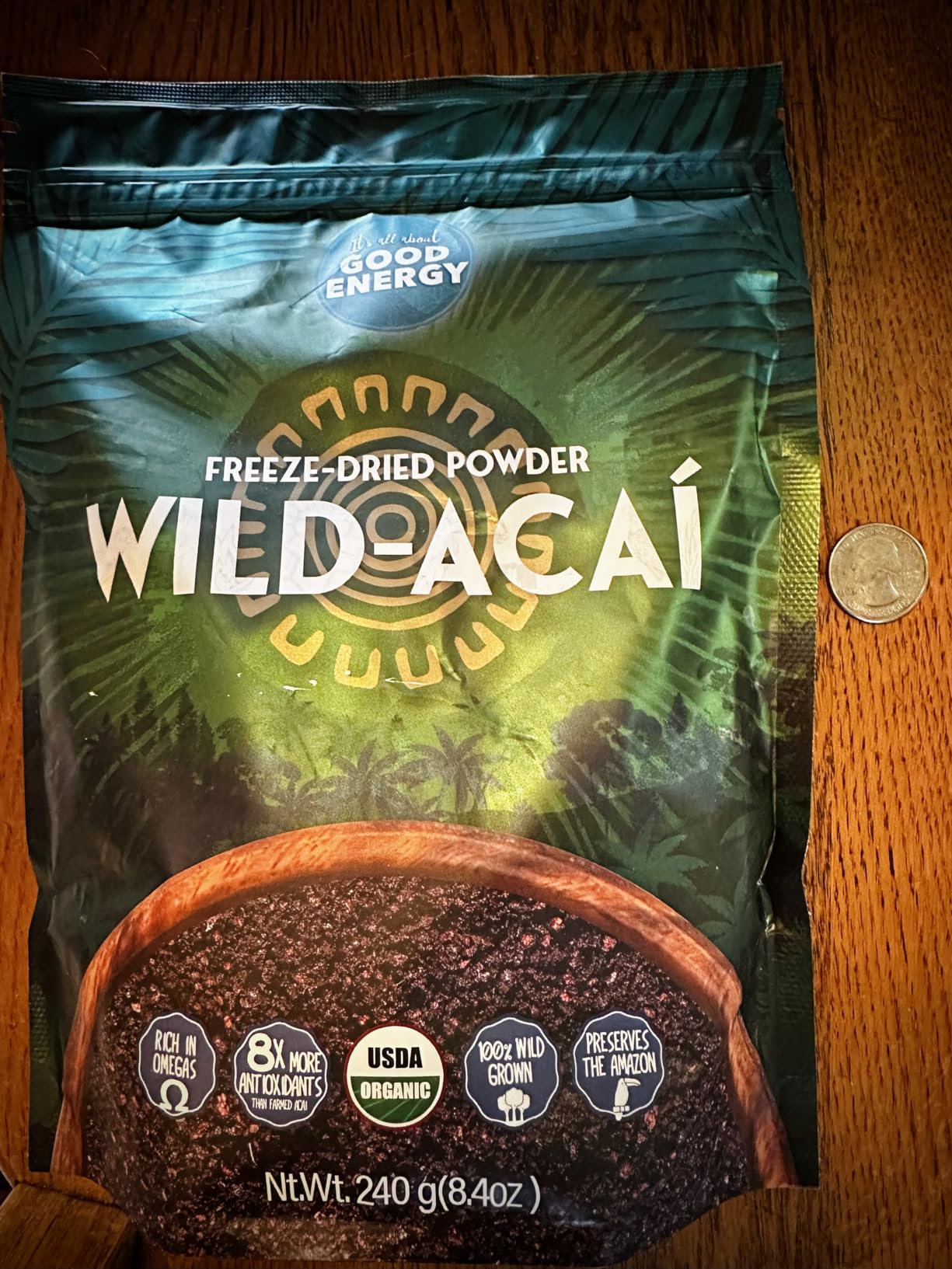 I Am Organic Amazonian Wild Acai Powder | 100% Wild Grown, Sustainably Collected | Prevents Deforestation | Freeze-Dried | 8X More Antioxidants | No Sugar, Non-GMO, Gluten-Free customer photo 2