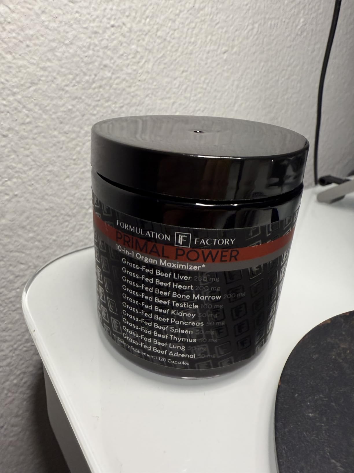 Formulation Factory Primal Power 10-in-1 Grass-Fed Beef Organ Complex with Liver, Heart, Bone Marrow, Orchic, Kidney, Spleen, Pancreas, Adrenals, Thymus & Brain - 120 Capsules customer photo 1