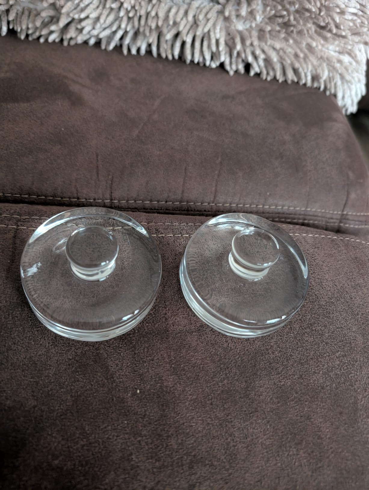 Glass Fermentation Weights - 2 Pack, 7.1oz/202g Heavy Clear Glass with Easy Grip - Smooth & Non-Porous Pickle Weights for Wide Mouth Mason Jars customer photo 1