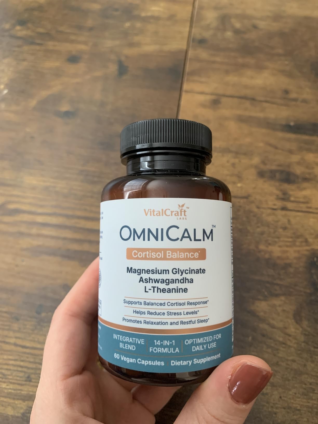 OmniCalm Cortisol Supplements for Women & Men | Cortisol Reducer & Manager with Sensoril Ashwagandha, Suntheanine L-Theanine, Magnesium Glycinate | Physician-Formulated 14-in-1 Stress Relief - USA customer photo 2