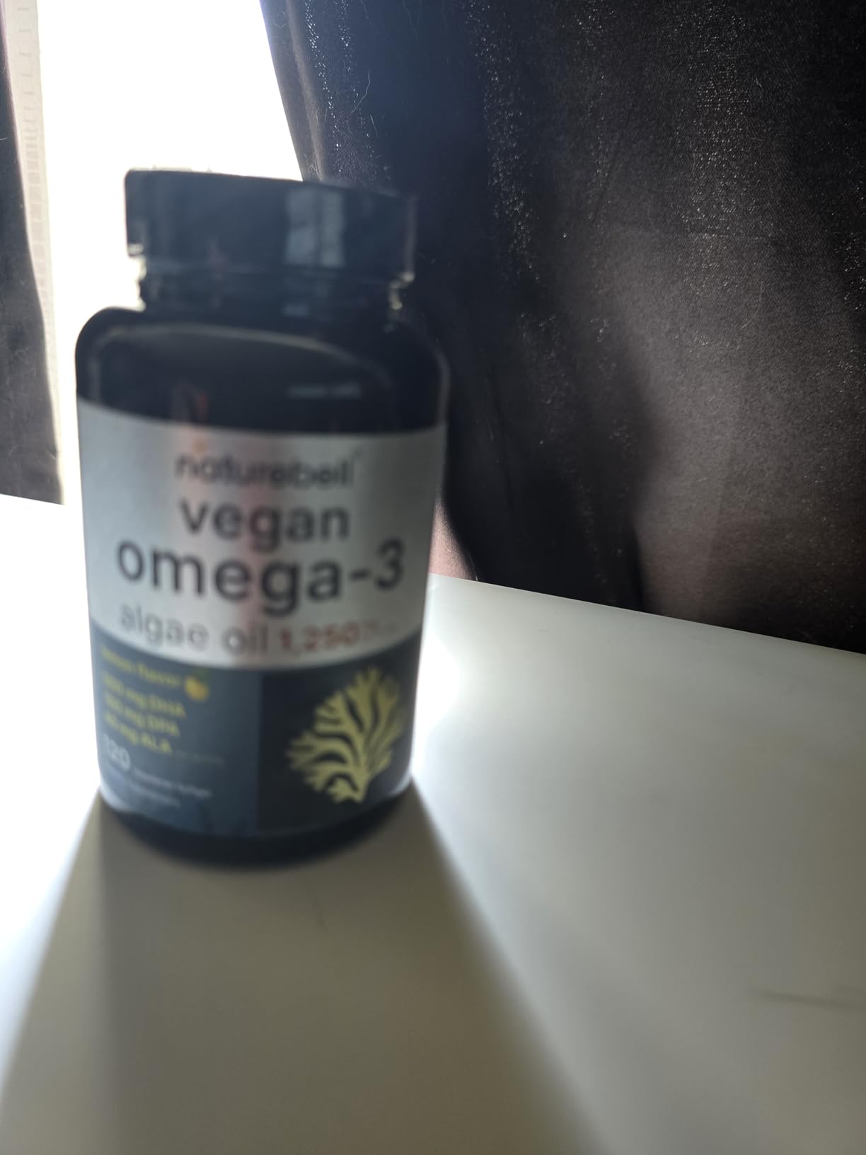 Vegan Omega 3 Algae Oil Supplement, 120 Veggie Softgels | Carrageenan Free, Plant-Based DHA & DPA | Fish Oil Alternative | Full Spectrum of Omega 3 with Flaxseed & ALA | Lemon Flavored customer photo 2