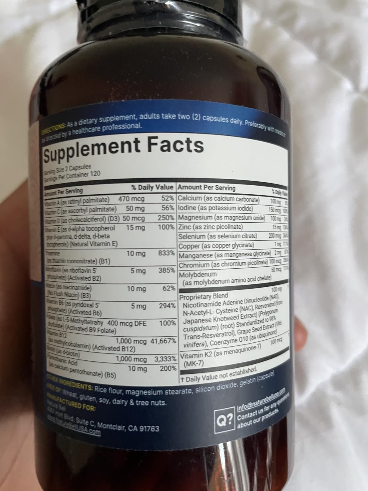 Methylated Multivitamin for Men and Women, 240 Capsules | 27-in-1 Formula with Vitamins B Complex, C, D3, K2, NAD, NAC, CoQ10, Resveratrol, Magnesium, Zinc & More | Daily Essential Vitamins customer photo 2