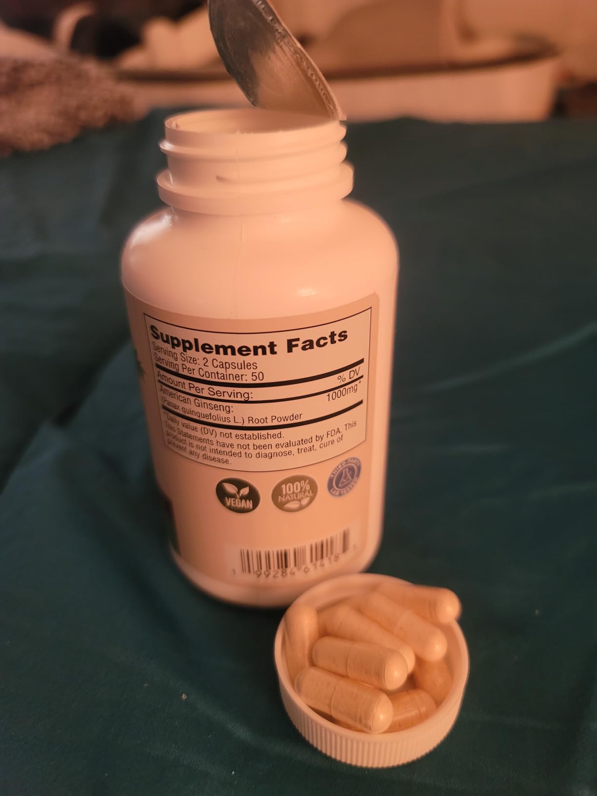 Zen American Ginseng 500mg - 100 Capsules, Premium Quality Panax Quinquefolius Daily Supplement, Wisconsin Ginseng, Vegan, Non-GMO, Gluten-Free customer photo 1