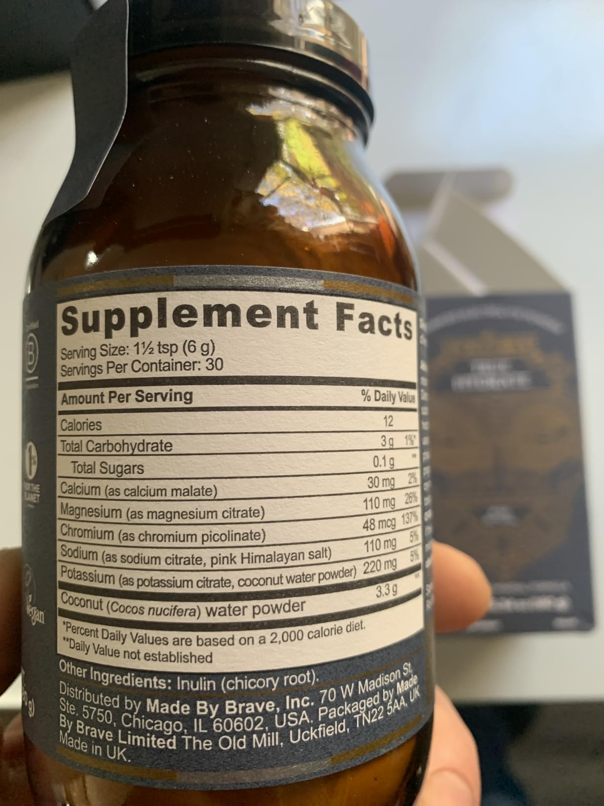 Ancient + Brave True Hydration Powder 6.35oz (Ap 30 Servings), Coconut Water Unflavored Electrolytes, Instant Hydration Blend, Supports Energy and Recovery, Vegan Electrolyte Powder, Daily Wellness customer photo 1