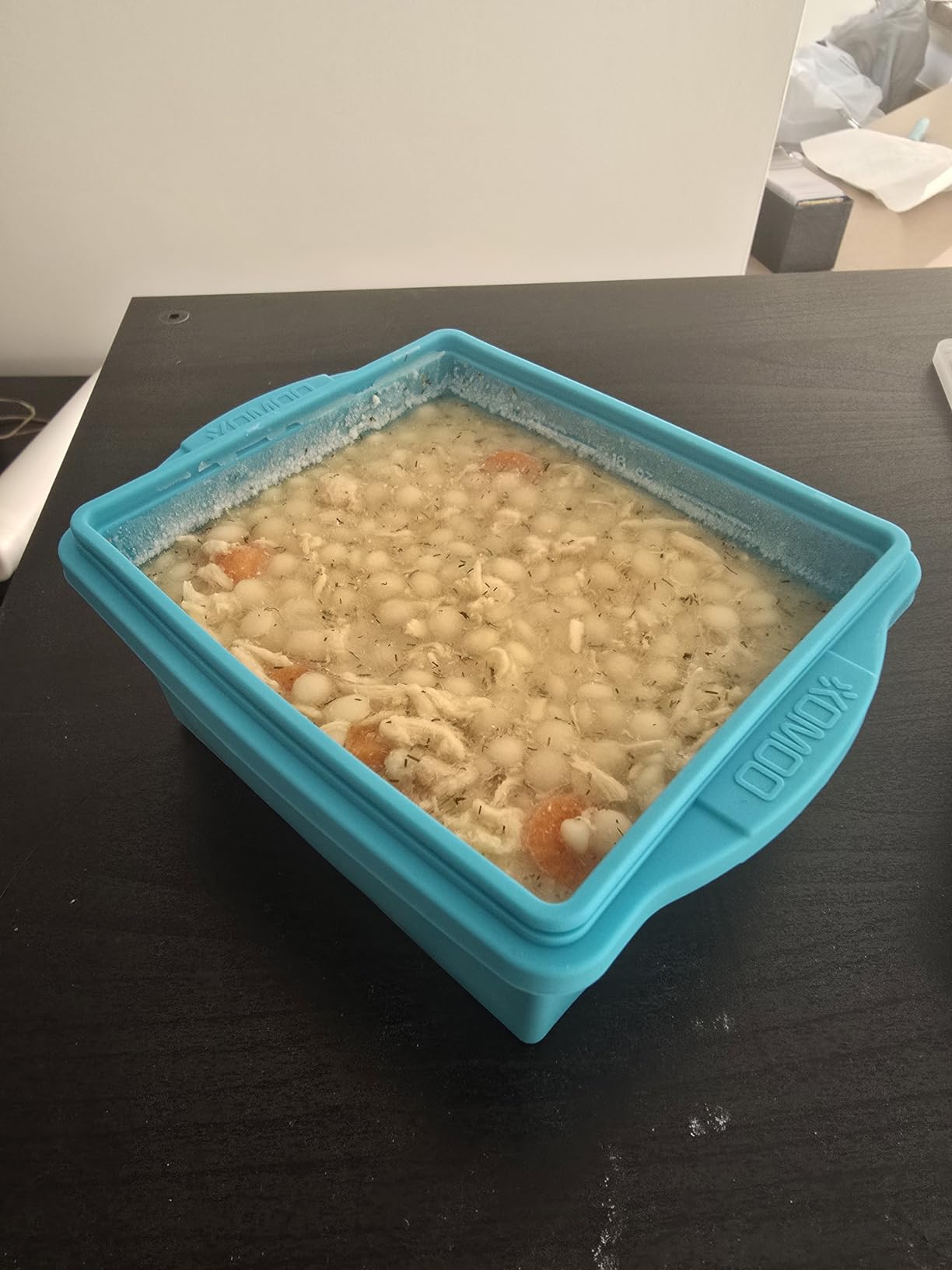 Xomoo 2 Cup Silicone Freezer Trays with Lids, Silicone Soup Freezer Molds - Leakproof, BPA-Free, Stackable, Microwave & Dishwasher Safe, Perfect for Soups, Sauces, Meal Prep, and Baked Goods - 4 Pack customer photo 2