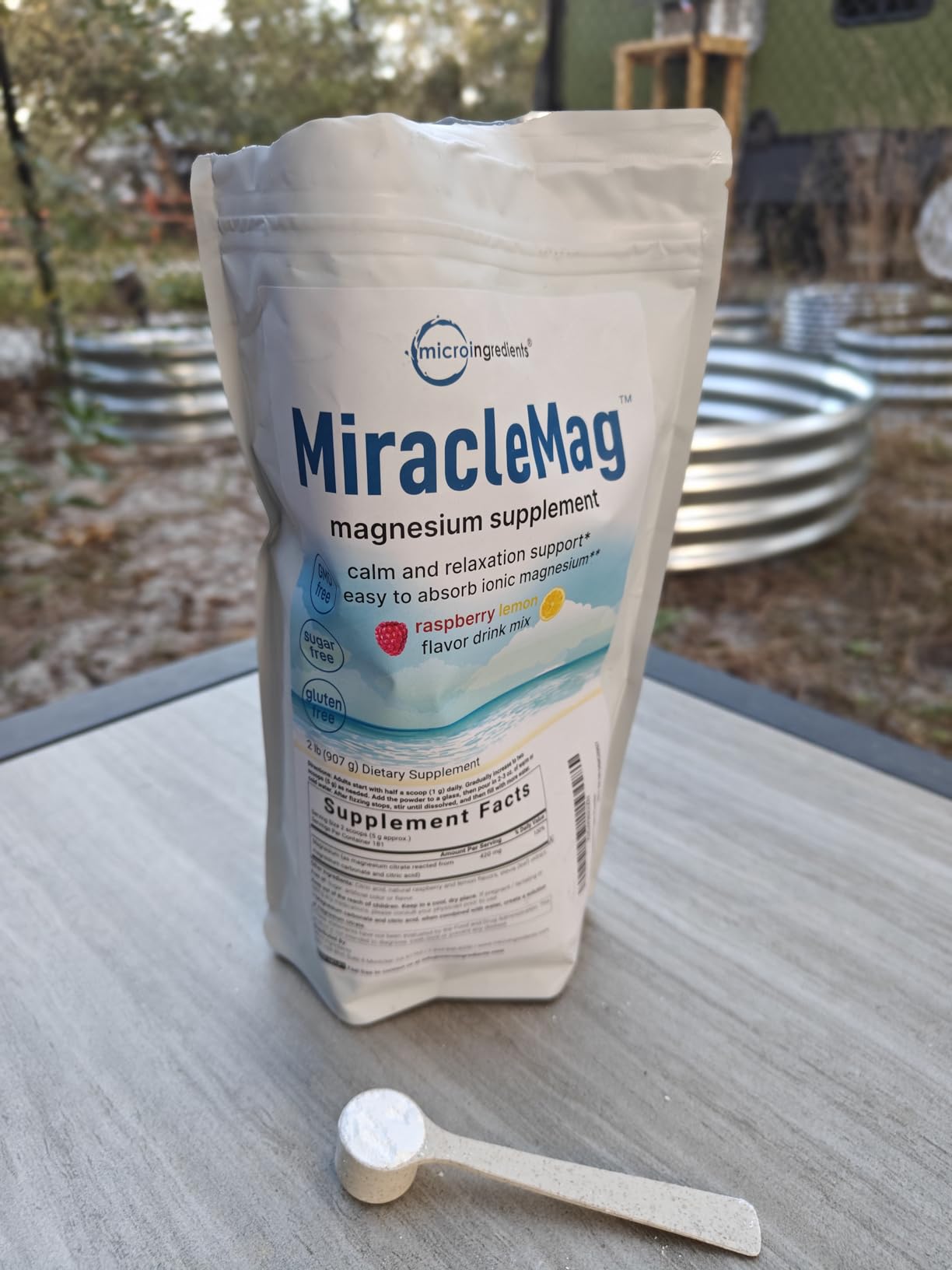 Micro Ingredients MiracleMag Calm Magnesium Powder, 2lbs | Magnesium Citrate Powder | Sweet Raspberry Lemon Flavored | Easily Absorbed Ionic Form | Non-GMO, Vegan, Sugar Free customer photo 1