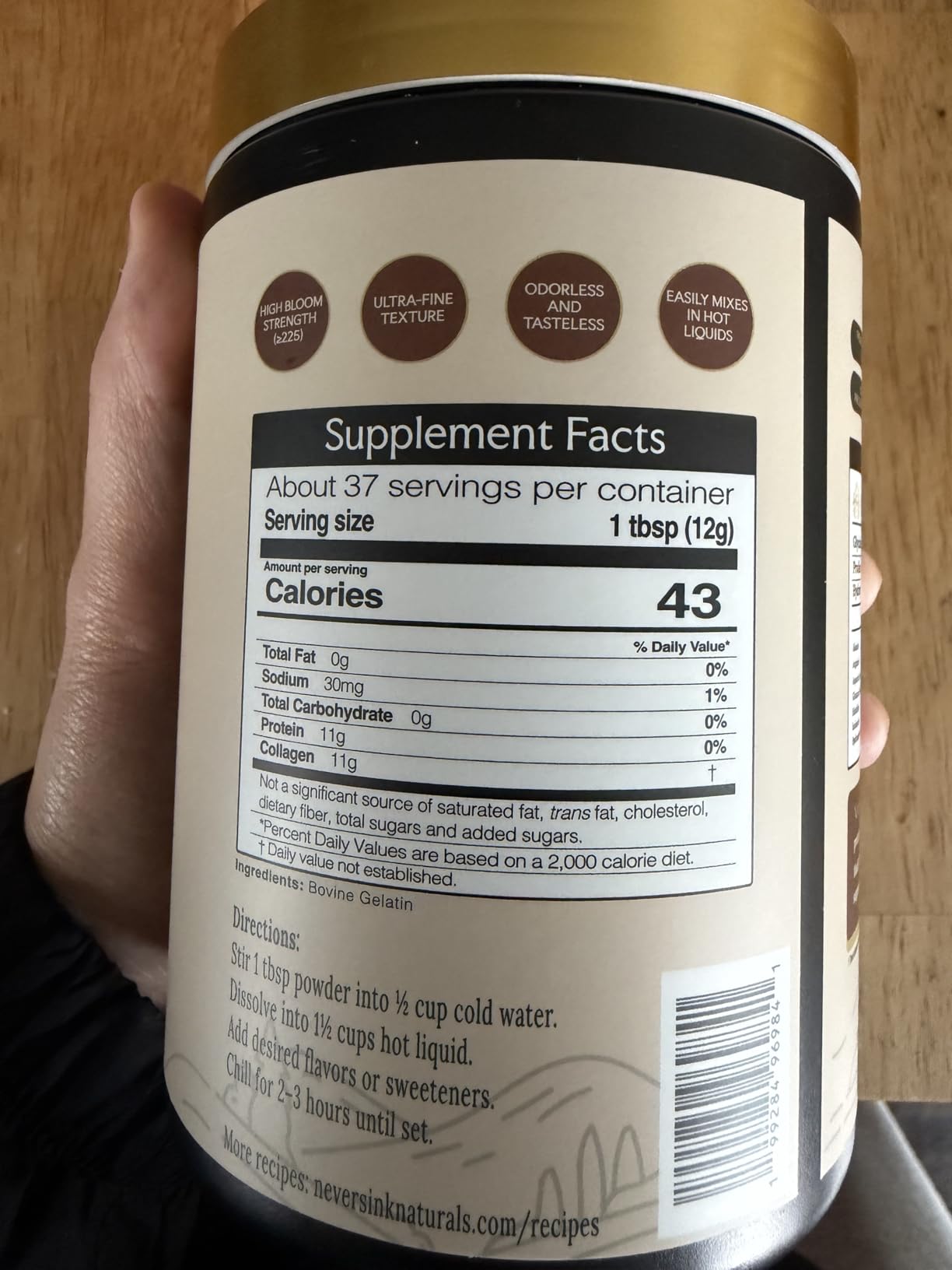 Neversink Naturals Grass Fed Gelatin Powder - Unflavored - 100% Grass-Fed Bovine Gelatin - 11g Protein - Keto & Paleo - Beef Gelatin Powder for Gummies, Bone Broth, Baking, Desserts, and Cooking customer photo 2