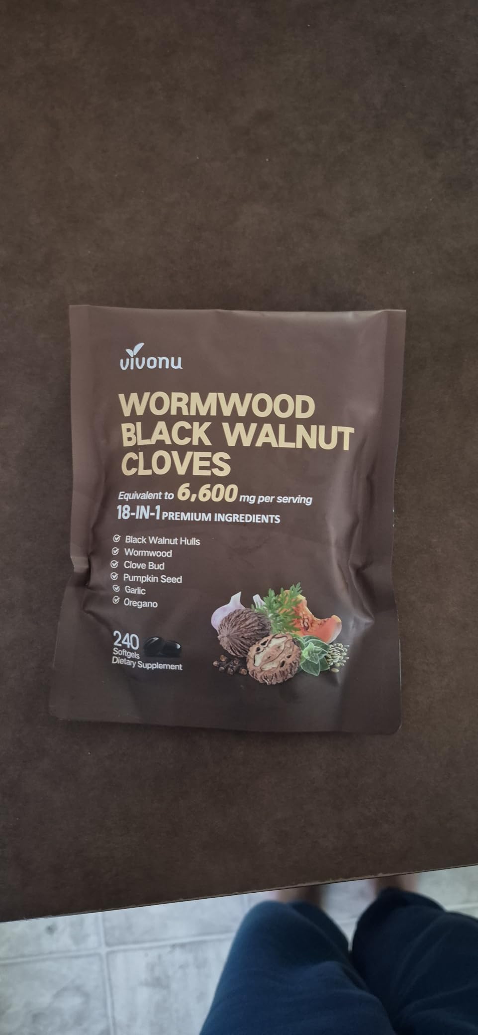 18-in-1 Black Walnut Wormwood Cleanse for Humans, 80 Day Supply, Serving, Rapid Gut Cleanse & Digestive Health with Clove, Garlic, Turmeric, Pumpkin Seed, Oregano, Berberine & More 240 Softgels customer photo 1
