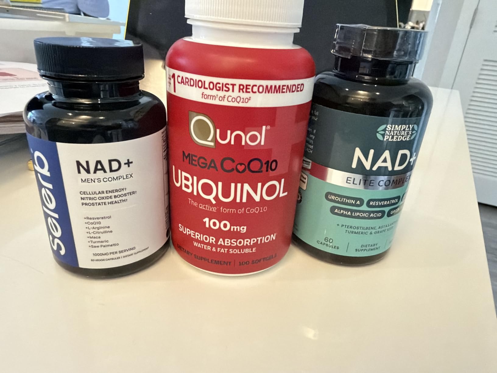 NAD+ Elite Complex - Direct NAD+ 300 mg with Urolithin A, Resveratrol, CoQ10 & Antioxidant Blend - Cellular Energy, Mitochondrial Support & Healthy Aging - Vegan, Non-GMO- 60 Capsules (Pack of 2) customer photo 1