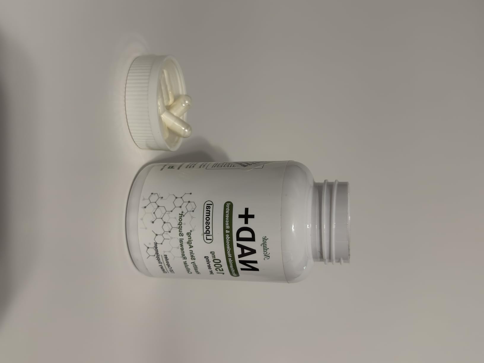 NAD+ Supplement, Liposomal NAD Nicotinamide Riboside Resveratrol 1500 mg - Anti-Aging & Brain Health, Improve Energy - Specifically for Women and Men, 120 Capsules customer photo 2