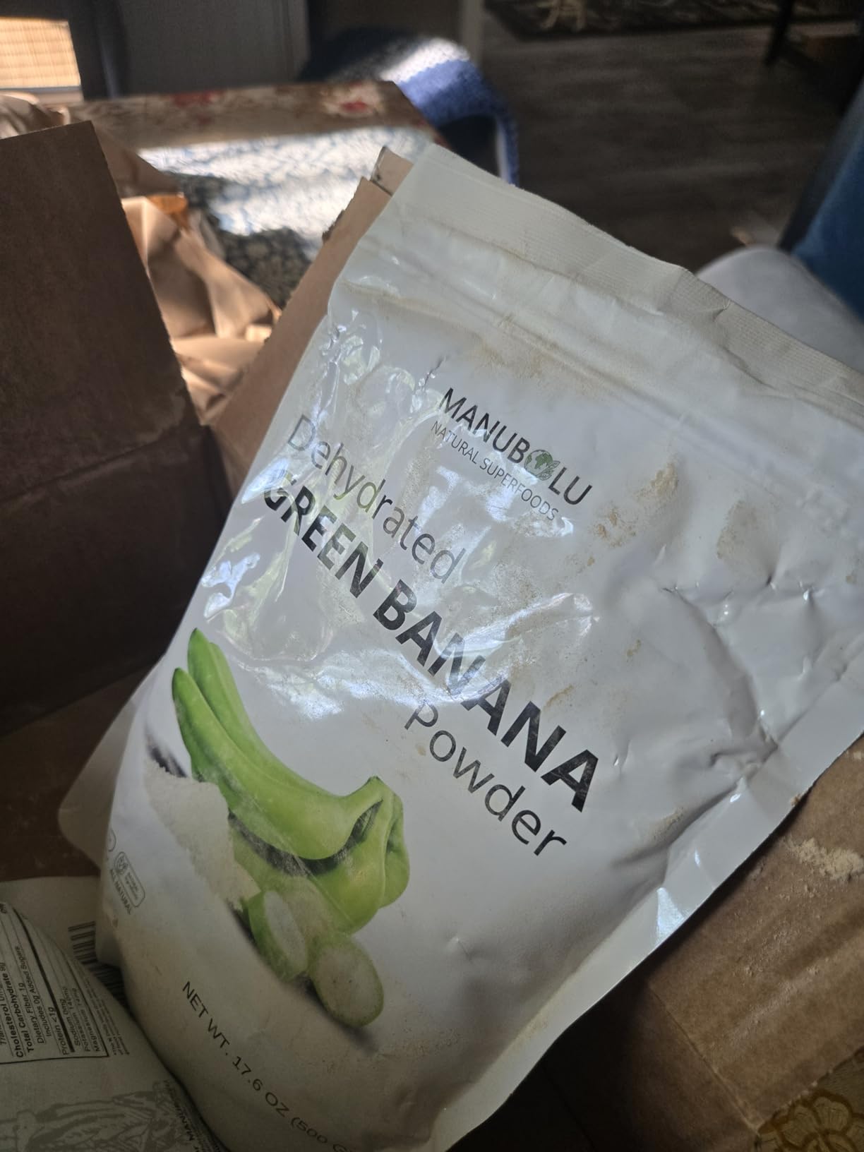 MANUBOLU Resistant Starch Green Banana Powder 1.1 lb | Prebiotic Fiber | 100% Natural, Sugar Free | Gluten Free, Paleo & Vegan Superfood | 500g customer photo 1