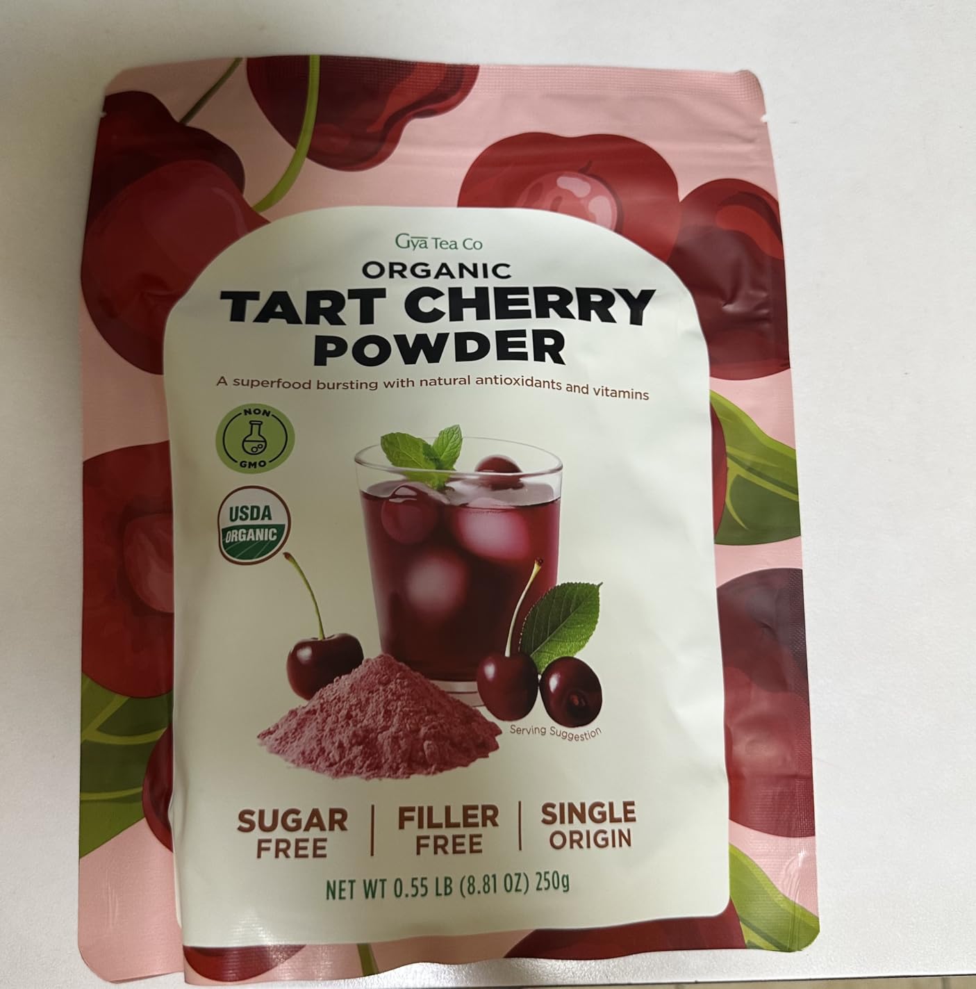 Organic Tart Cherry Powder, 0.55 Lb - 100% Natural Juice Extract, Sweet Tangy Flavor Great for Drinks, Smoothies & Baking - Rich in Antioxidants, Vegan, Gluten Free, Non-GMO & No Sugar Added customer photo 2
