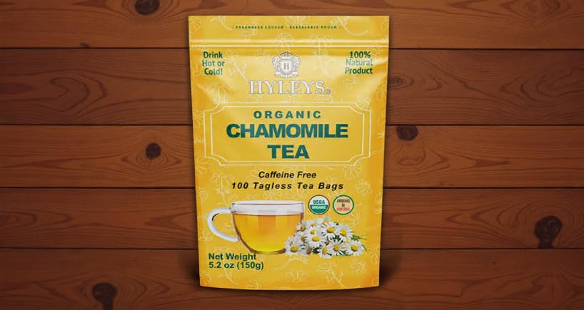 Hyleys Chamomile Tea Organic - 100 Tea Bags - Caffeine Free Herbal Tea customer photo 1