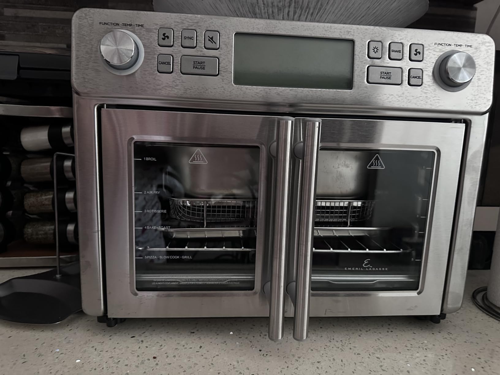Emeril Lagasse Dual Zone 360 Air Fryer Oven Combo with French Door, 25 QT Extra Large, Cook Two Foods in Different Ways, Up to 60% Faster from Frozen to Finish, Pizza Stone Accessory customer photo 2