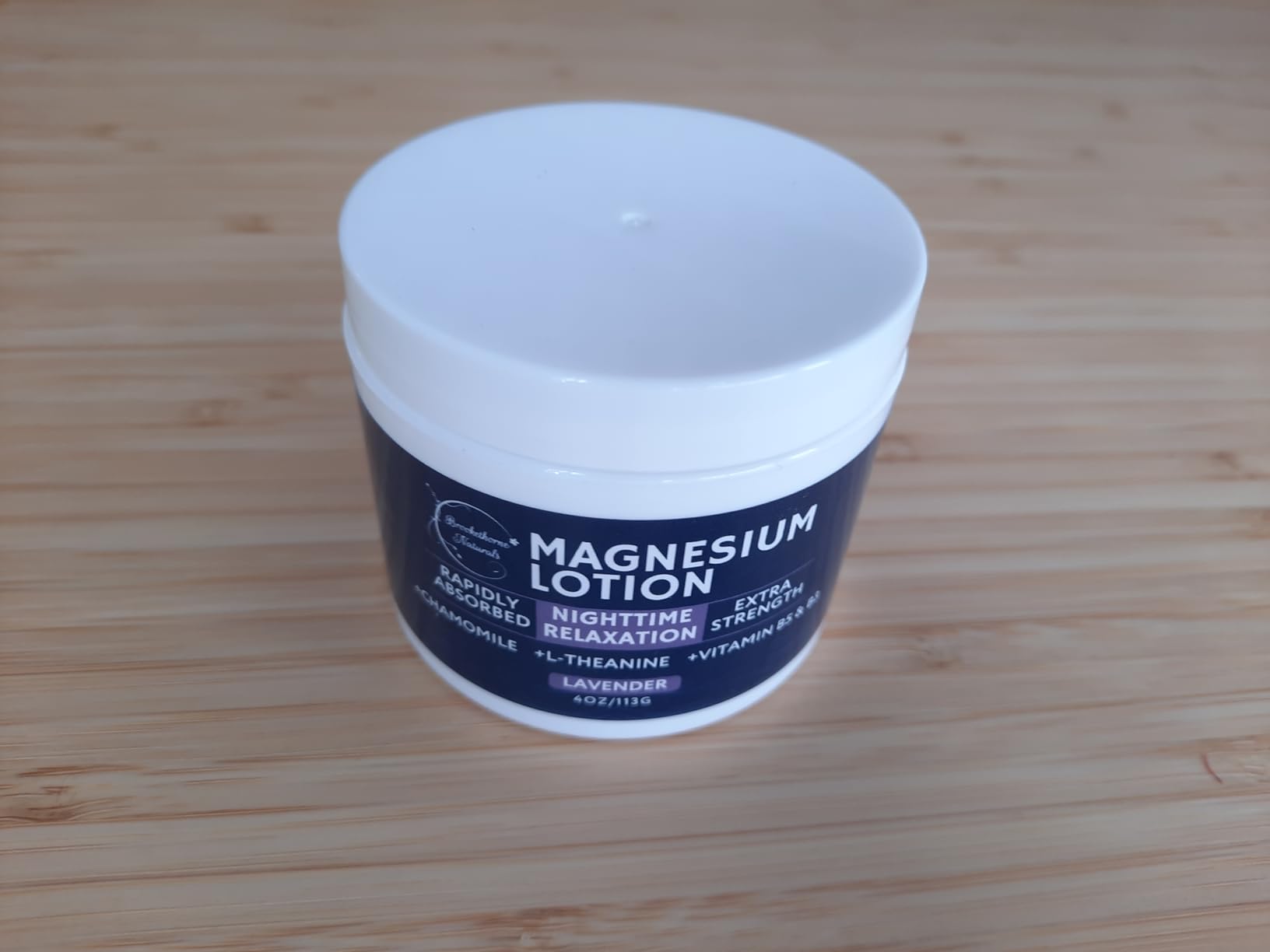 Brookethorne Naturals Nighttime Magnesium Lotion for Sleep | Lavender Magnesium Cream with L-Theanine & Chamomile | Topical Cream for Relaxation Adults & Kids | Non-Greasy, Vegan, Made in USA | 4oz customer photo 2