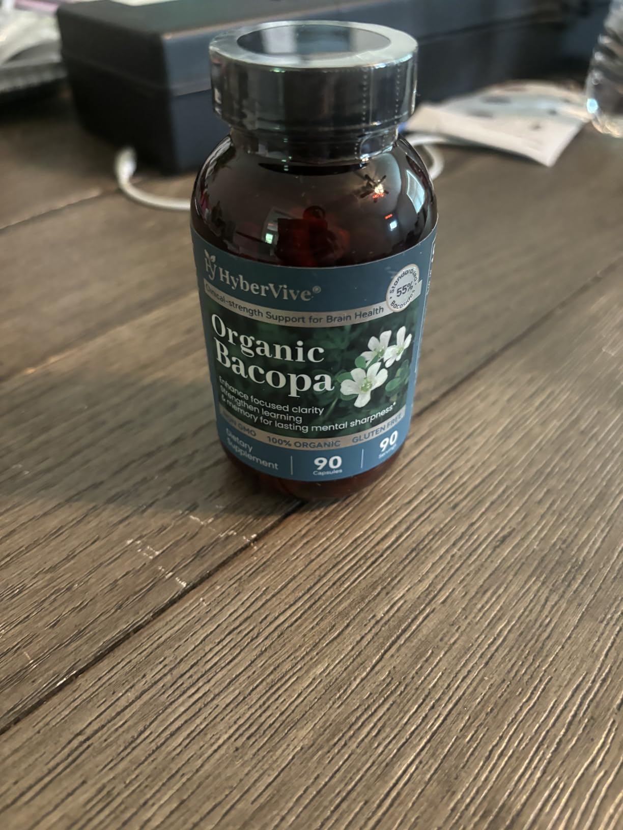 Bacopa Monnieri Supplement 300MG, Organic Nootropic Bacopa Extract, >= 55% High Potency Bacosides, Brain & Memory Supplement for Focus and Cognitive Support, Made in USA, 90 Capsules customer photo 1″ class=”wp-image-customer”/></figure>


<p>HyberVive positions itself as a supplement for busy minds of all ages, supporting memory, focus, and mental clarity. The adaptogenic properties are highlighted, with Bacopa promoting calmness and emotional balance alongside cognitive benefits. The 90-capsule bottle gives you a three-month supply at one capsule daily.</p>
<h3><span class=