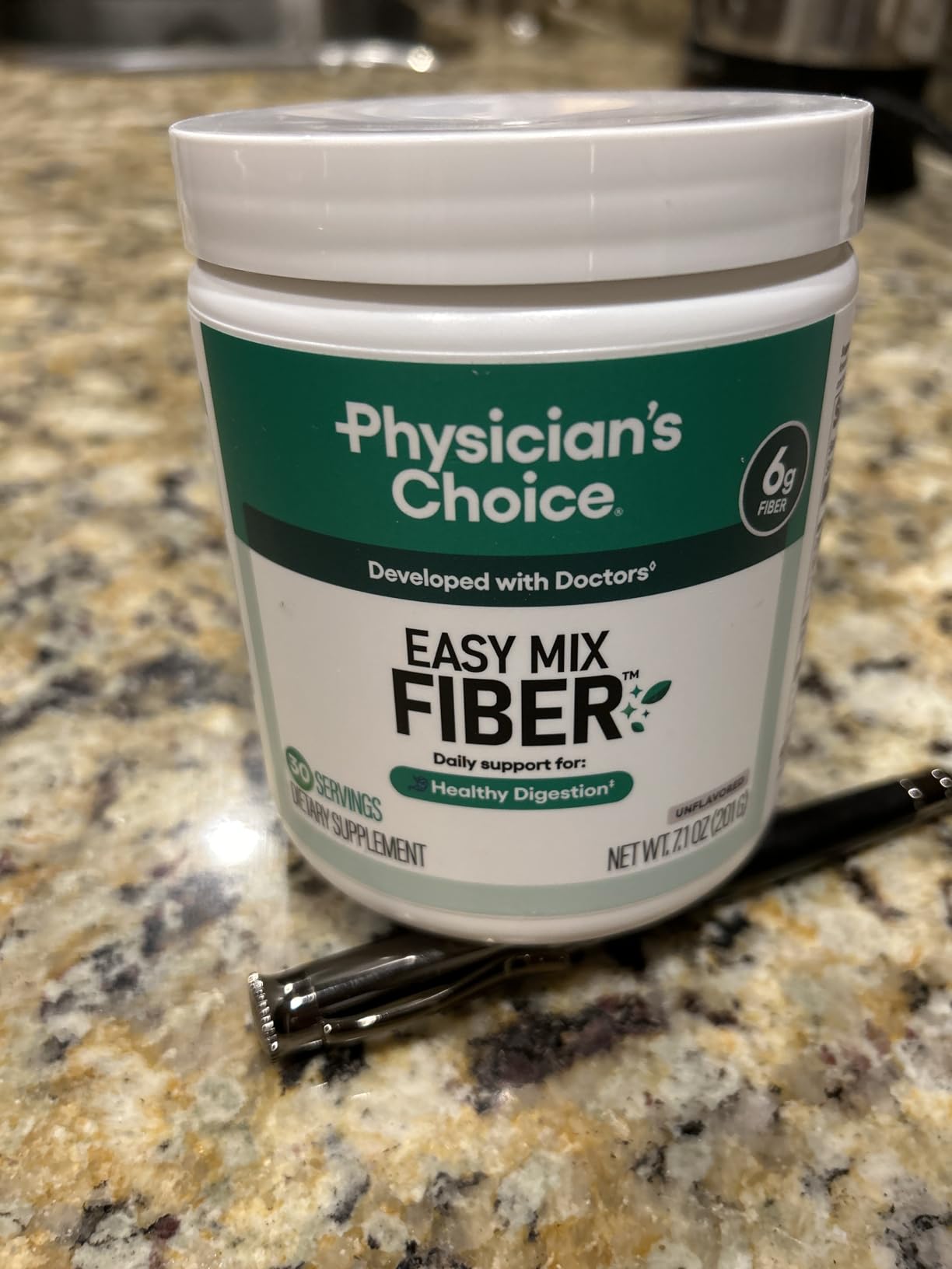 Physician's CHOICE Easy Mix Fiber for GLP-1 Support - No Grit & Sugar Free - Daily Prebiotic Soluble Fiber Powder Supplement - Digestive Health & Regularity - Unflavored - 7.1oz customer photo 1
