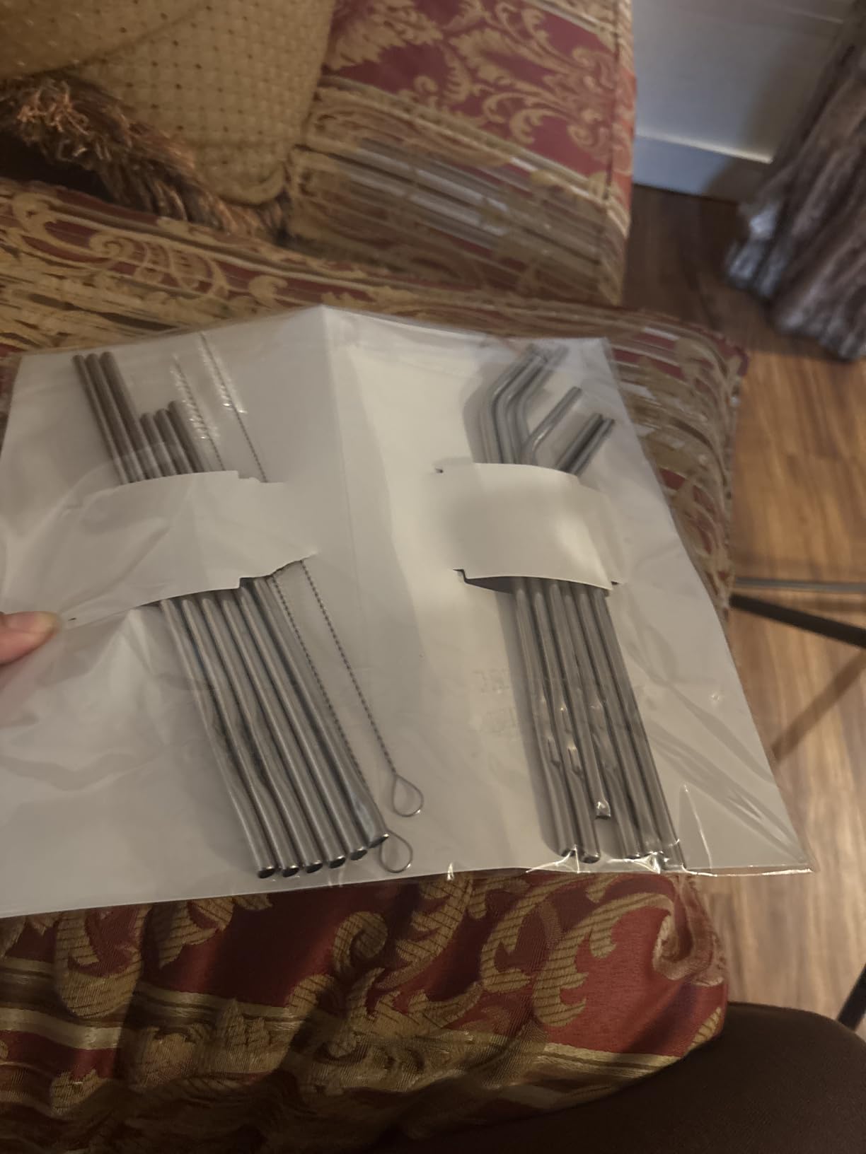 12 Pack of Reusable Stainless Steel Metal Straws, 3 Straight + 3 Bent 10.5 Inch and 3 Straight + 3 Bent 8.5 Inch Metal Straws with 2 Cleaning Brushes for 20 24 30 oz Tumbler Dishwasher Safe customer photo 1