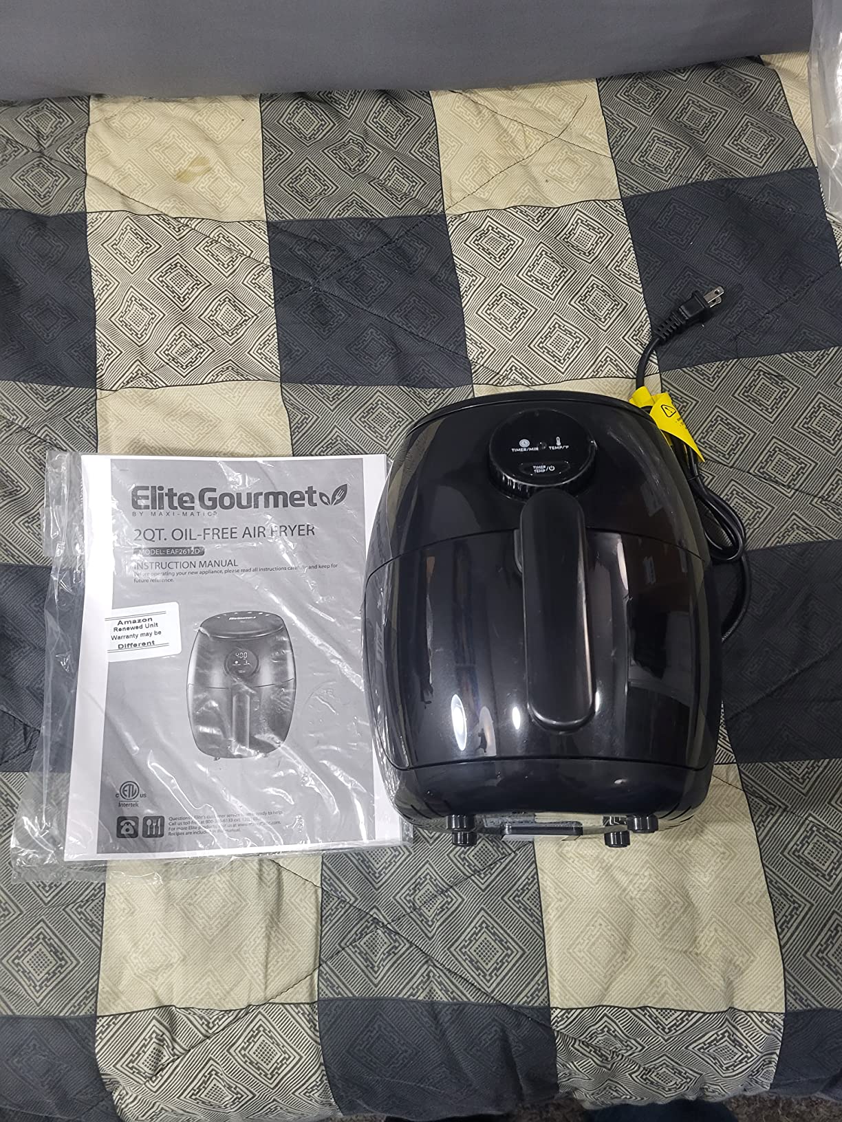 Elite Gourmet EAF6535 Dual Stacked Air Fryer, 10.5 Qt Total Capacity, Family Size, PFAS-Free Dishwasher Safe Nonstick Baskets, Sync Cook & Sync Finish, 10 Presets, 1700W customer photo 1