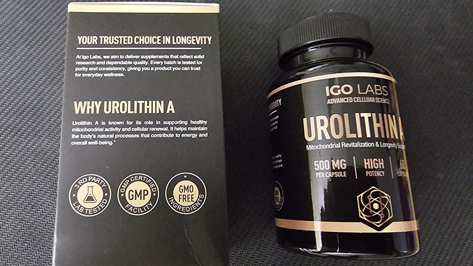 Urolithin A Capsules 500mg - 1000mg Per Serving Daily Wellness Supplement for Routine Use - Dietary Wellness Capsules - High Purity Urolithin A Supplement - 60 Caps customer photo 1